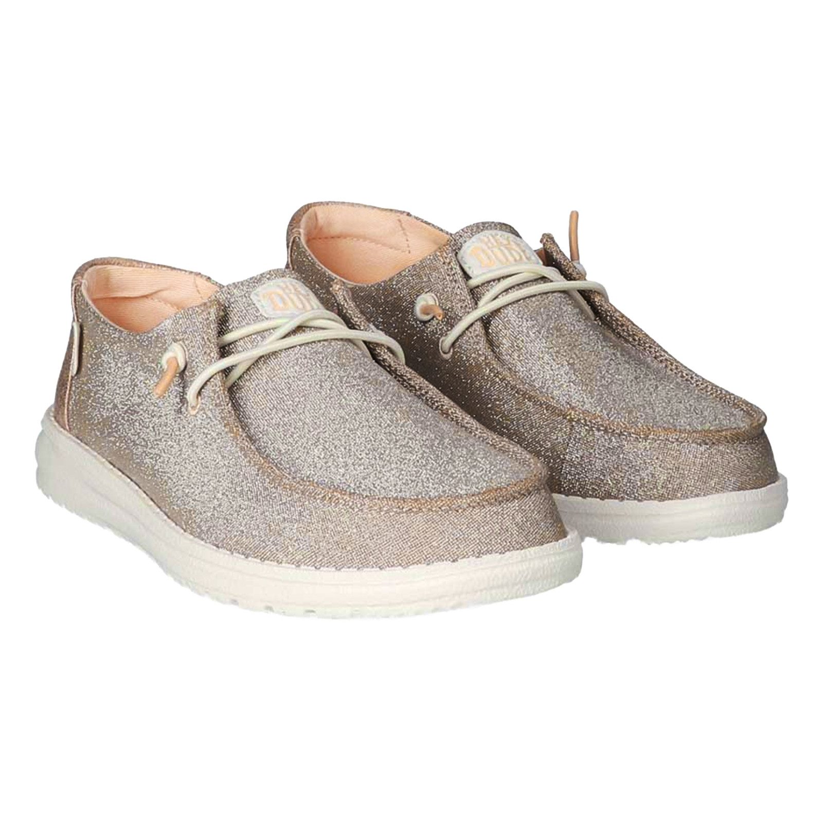 Hey Dude Wendy Metallic Sparkle Slip-On Sneaker mit Ziernähten