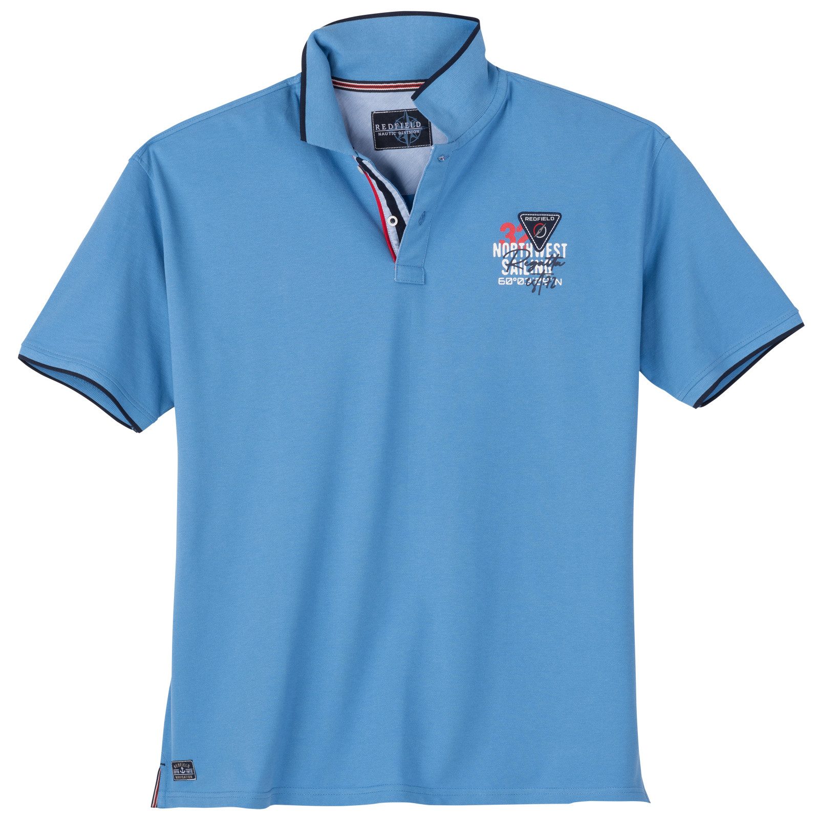 redfield Poloshirt Redfield Pique Poloshirt in großen Großen, blau
