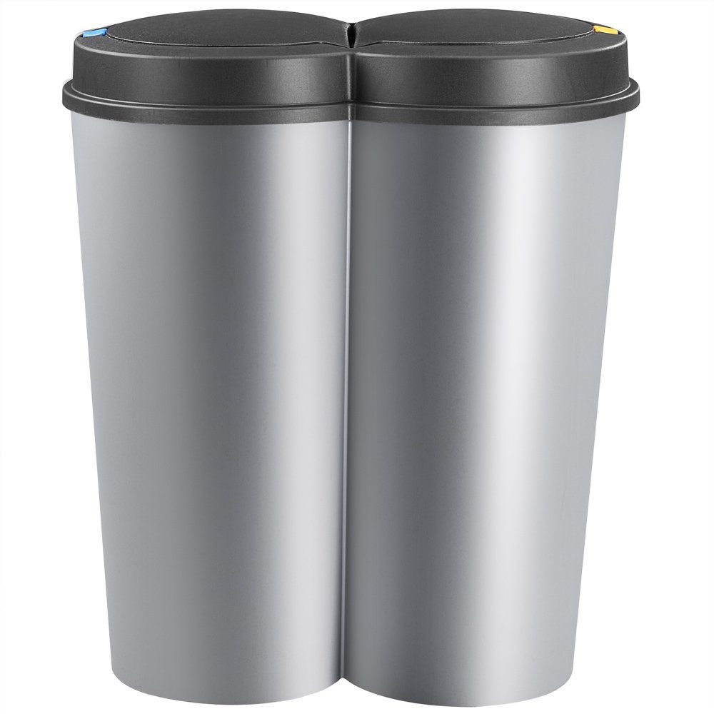Deuba Mülleimer »Duo Bin«, 50 L 2fach Trennsystem 2x25 L Küche Abfalleimer  Müllbehälter Mülltrennung Silber online kaufen | OTTO