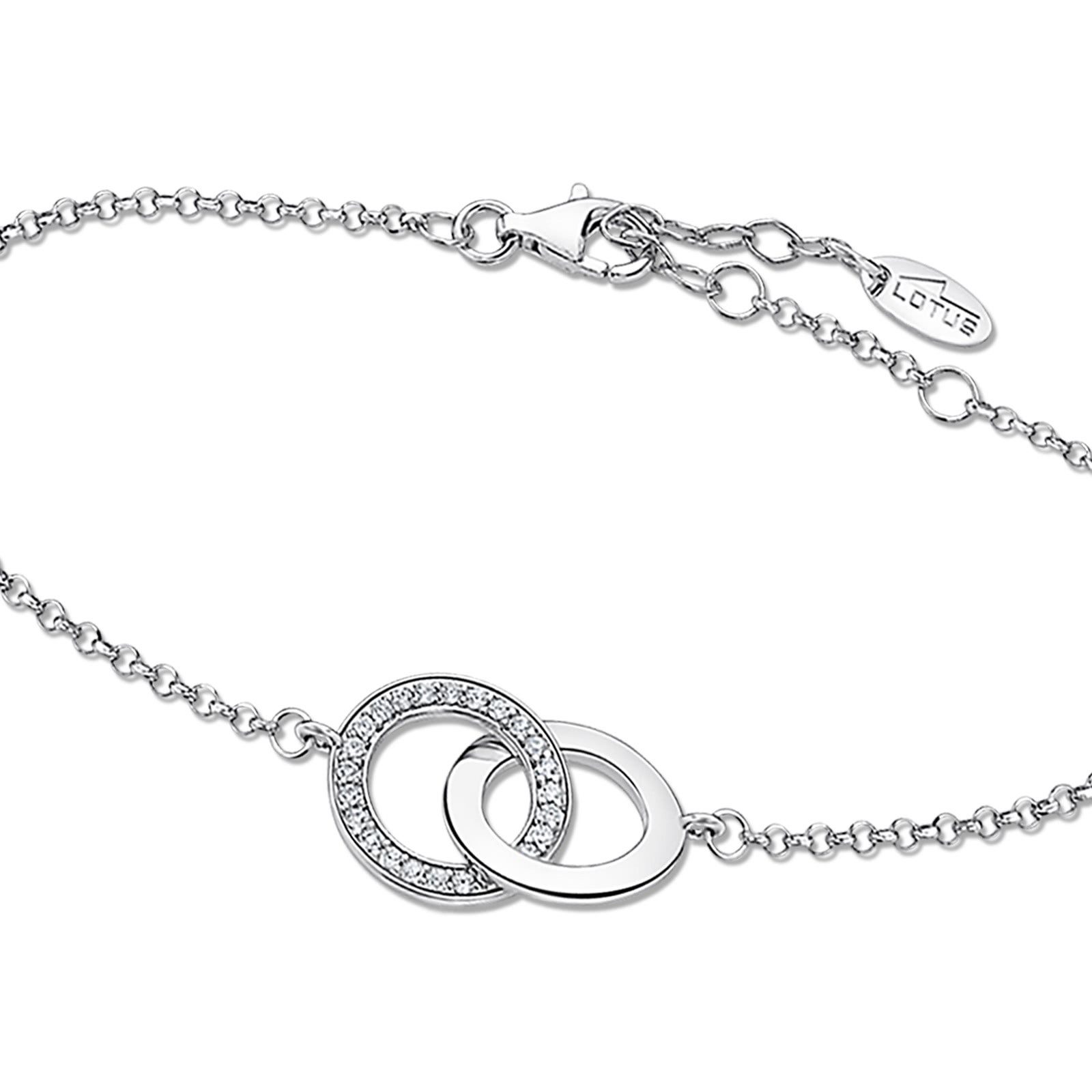 LOTUS SILVER Silberarmband LOTUS Silver Armband Kreis 925 Silber (Armband), Armband Kreis ca. 16cm, 925 Sterling Silber, Farbe: silber