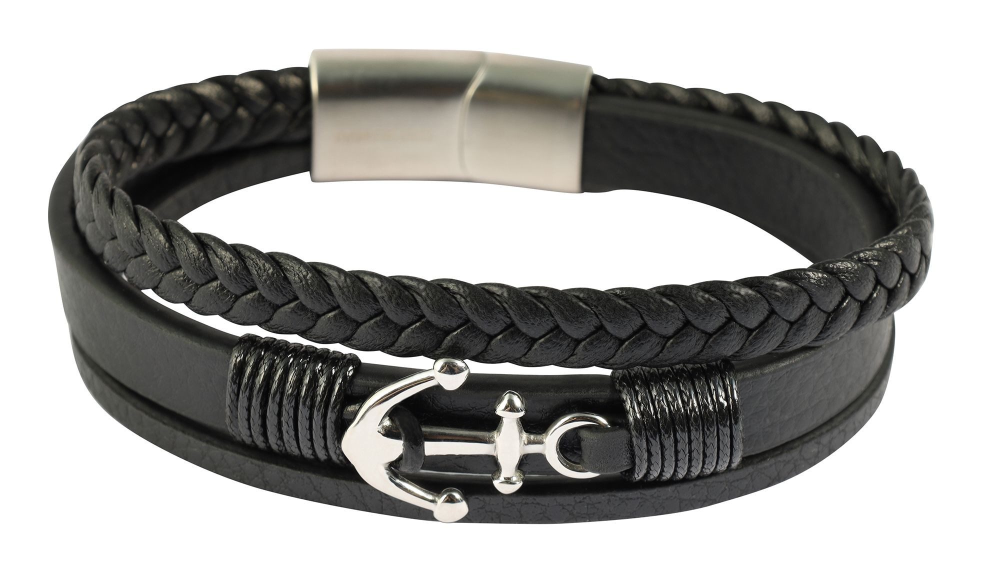 Armband Echtleder schwarz