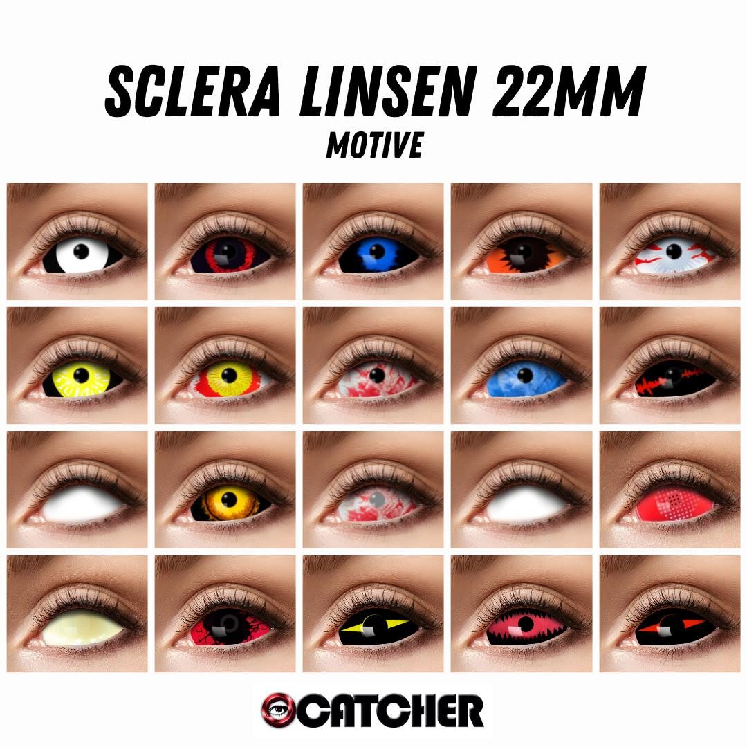 Eyecatcher Farblinsen Farbige Sclera Контактные линзы verschiedene Motive 22mm