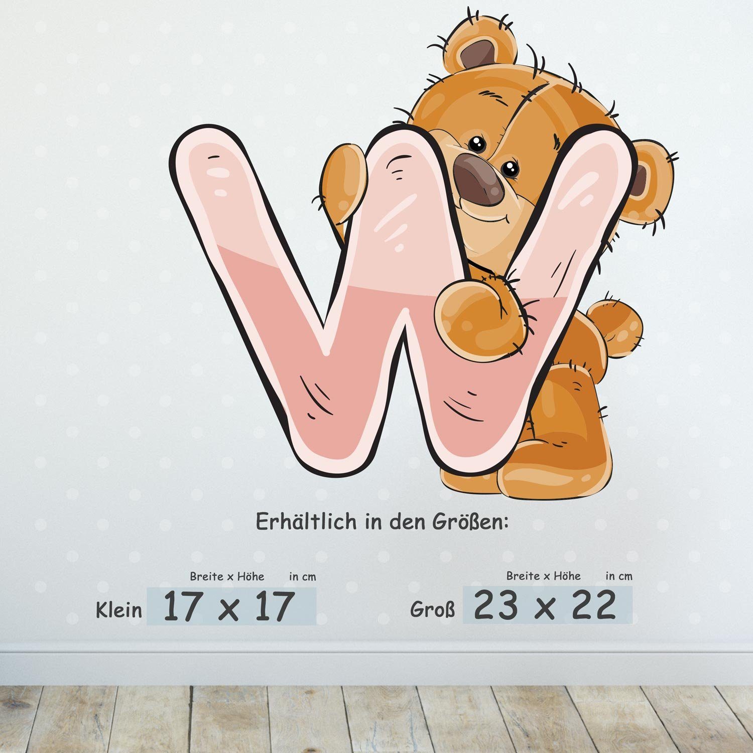 Sunnywall Wandtattoo Buchstaben ABC Bärchen Aufkleber günstig online kaufen