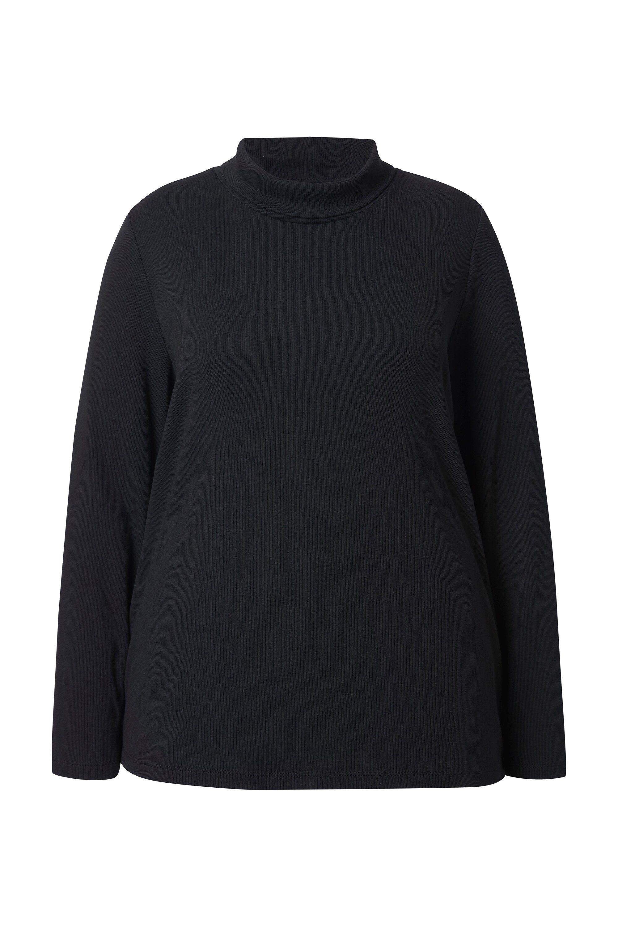 Ulla Popken T-Shirt Shirt Rippjersey Rollkragen günstig online kaufen
