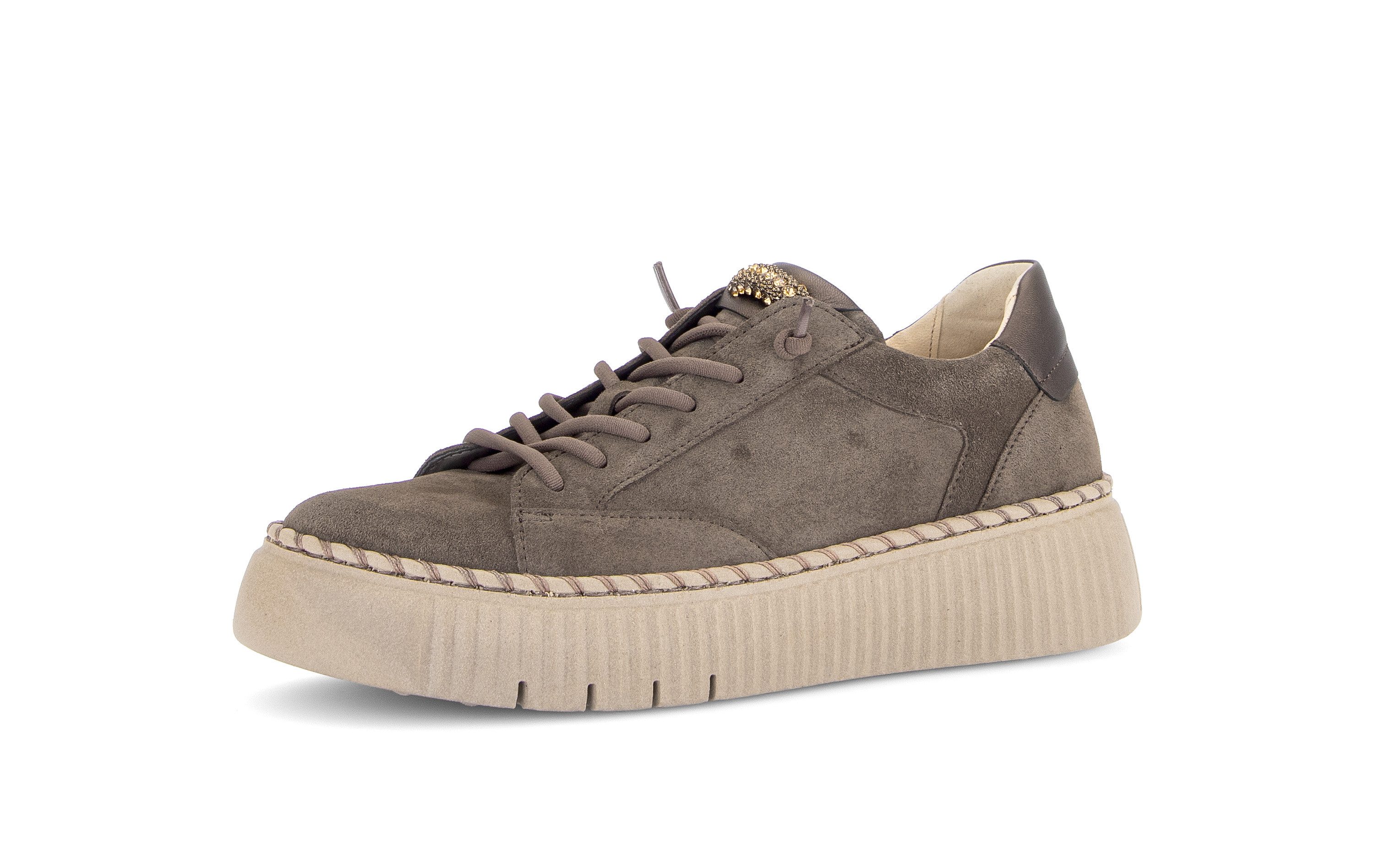 Gabor Slip-On Sneaker Freizeitschuh, Halbschuh, Slipper mit glänzendem Schmuckelement