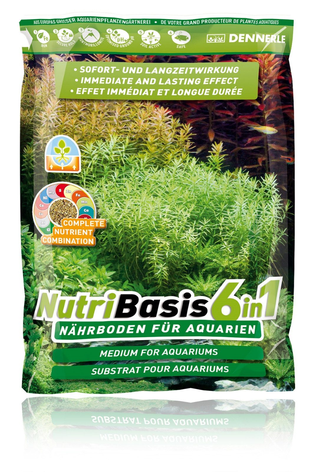 DENNERLE Aquarien-Substrat Dennerle NutriBasis 6in1 2,4 kg