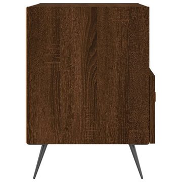 vidaXL Nachttisch Nachttische 2Stk Braun Eichen-Optik 40x35x47,5cm Holz Nachtkonsole Nac