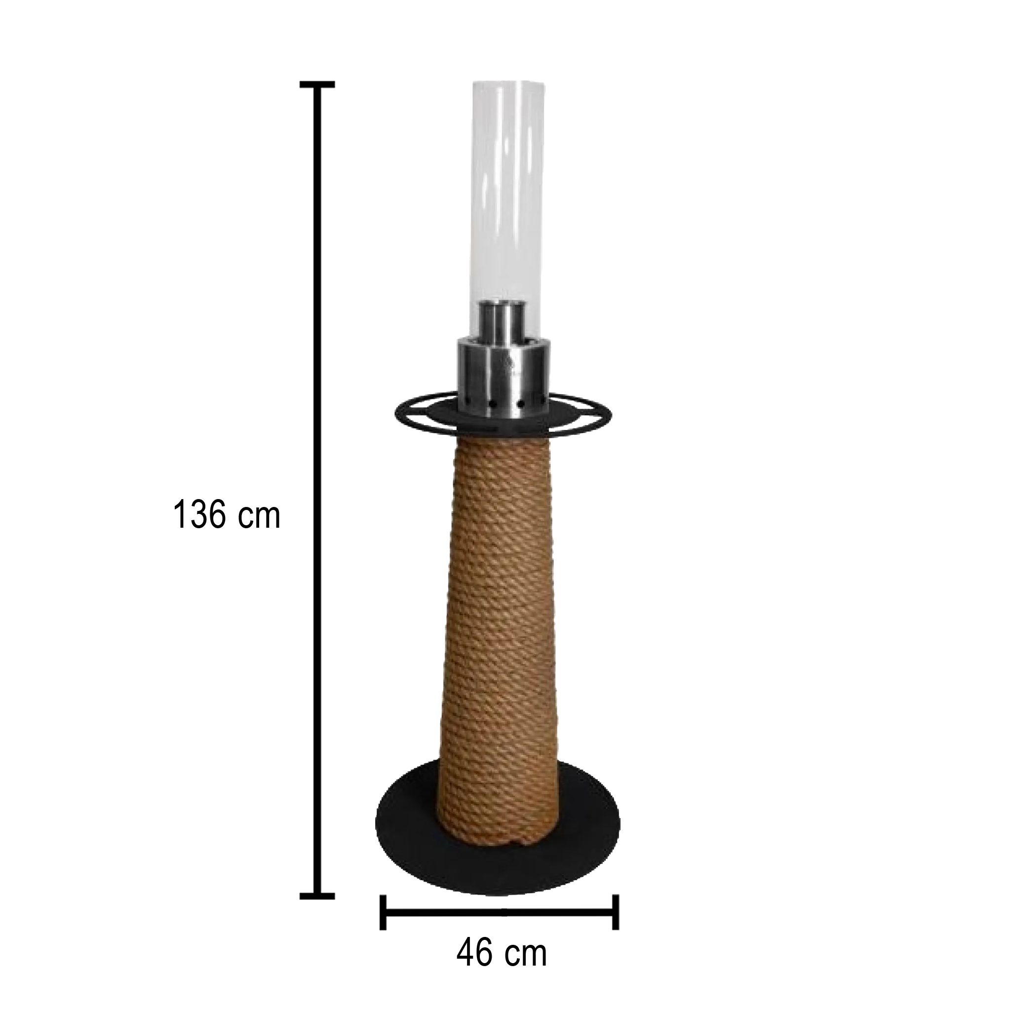 Masuria Gartenfackel Juno Lamp black schwarz Stahl Outdoor Garten-Fackel Feuer-Lampe