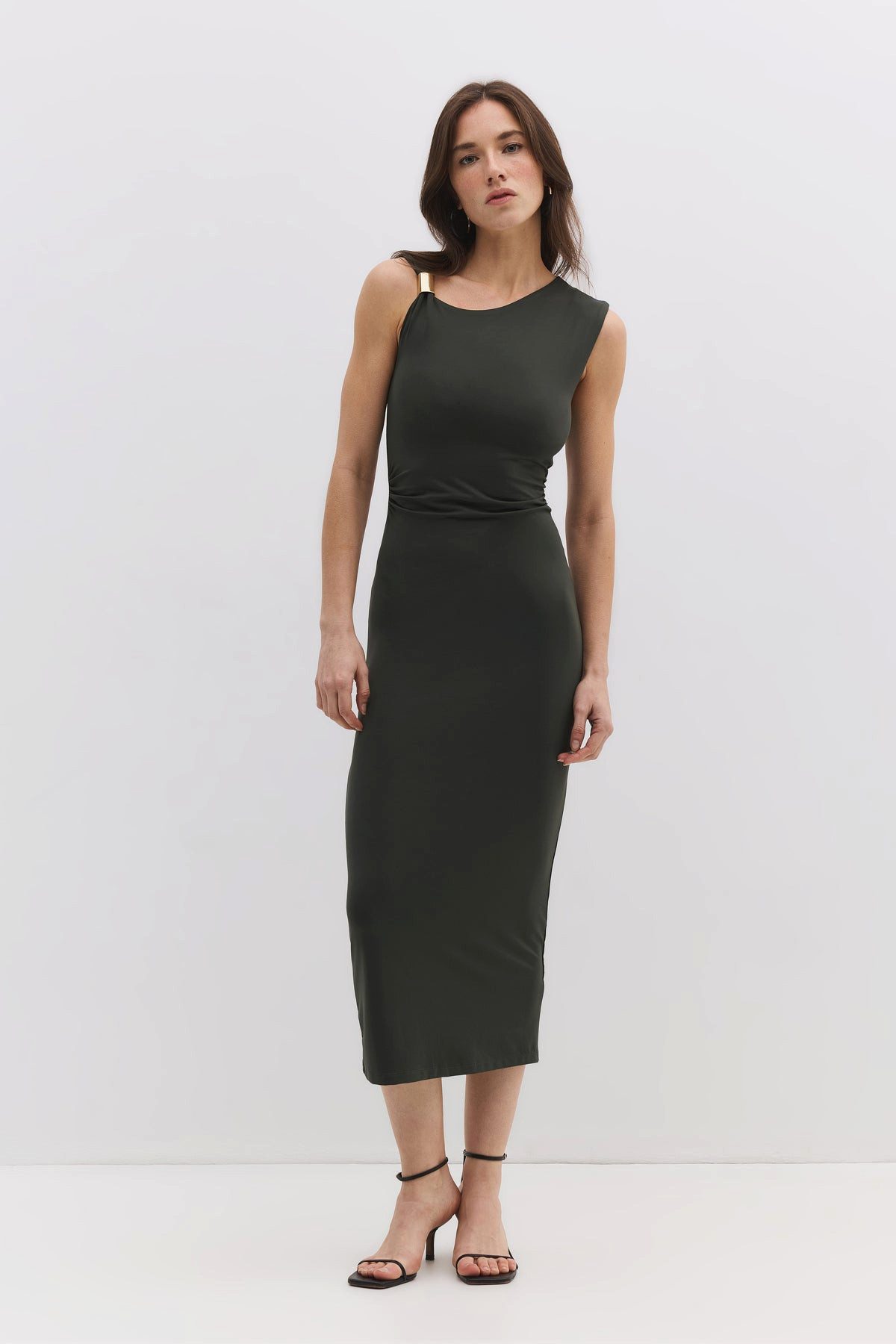 Minikleid Figurbetontes Kleid mit Metallapplikationen