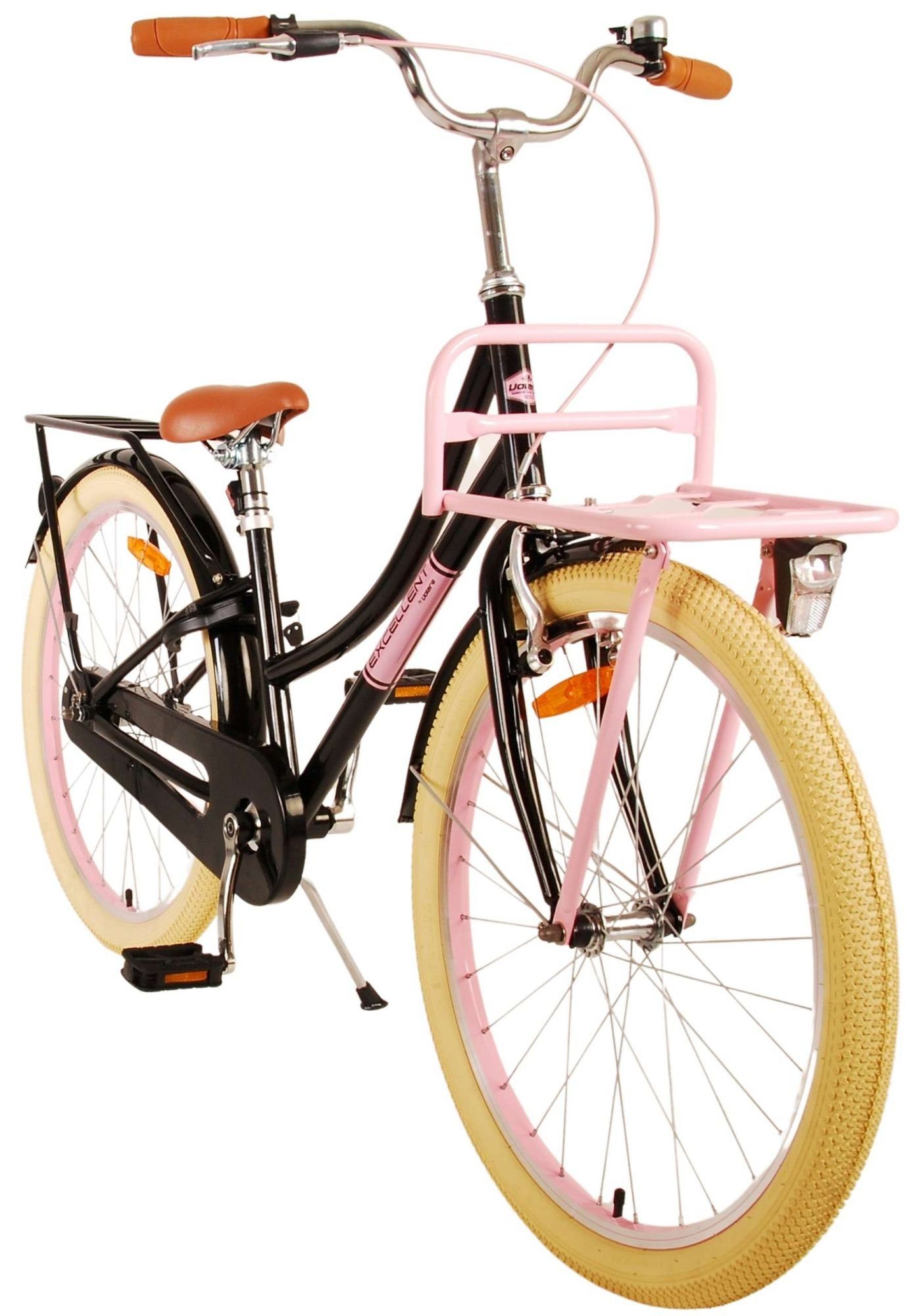 TPFSports Kinderfahrrad Volare Excellent 24 Zoll mit Rücktritt + Handbremse, 1 Gang, (Mädchen Fahrrad - Rutschfeste Sicherheitsgriffe), Kinder Fahrrad 24 Zoll mit Ständer Laufrad Mädchen Kinderrad