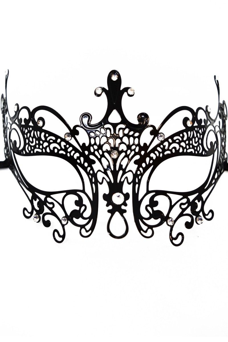 Be Lily Accessoires Verkleidungsmaske, venezianische Maske in schwarz - One Size