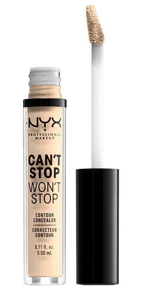 NYX Concealer NYX Professional Makeup Can´t Stop Won´t Stop Concealer,  Hilft Dir die drei Hauptflächen in Deinem Gesicht zu konturieren