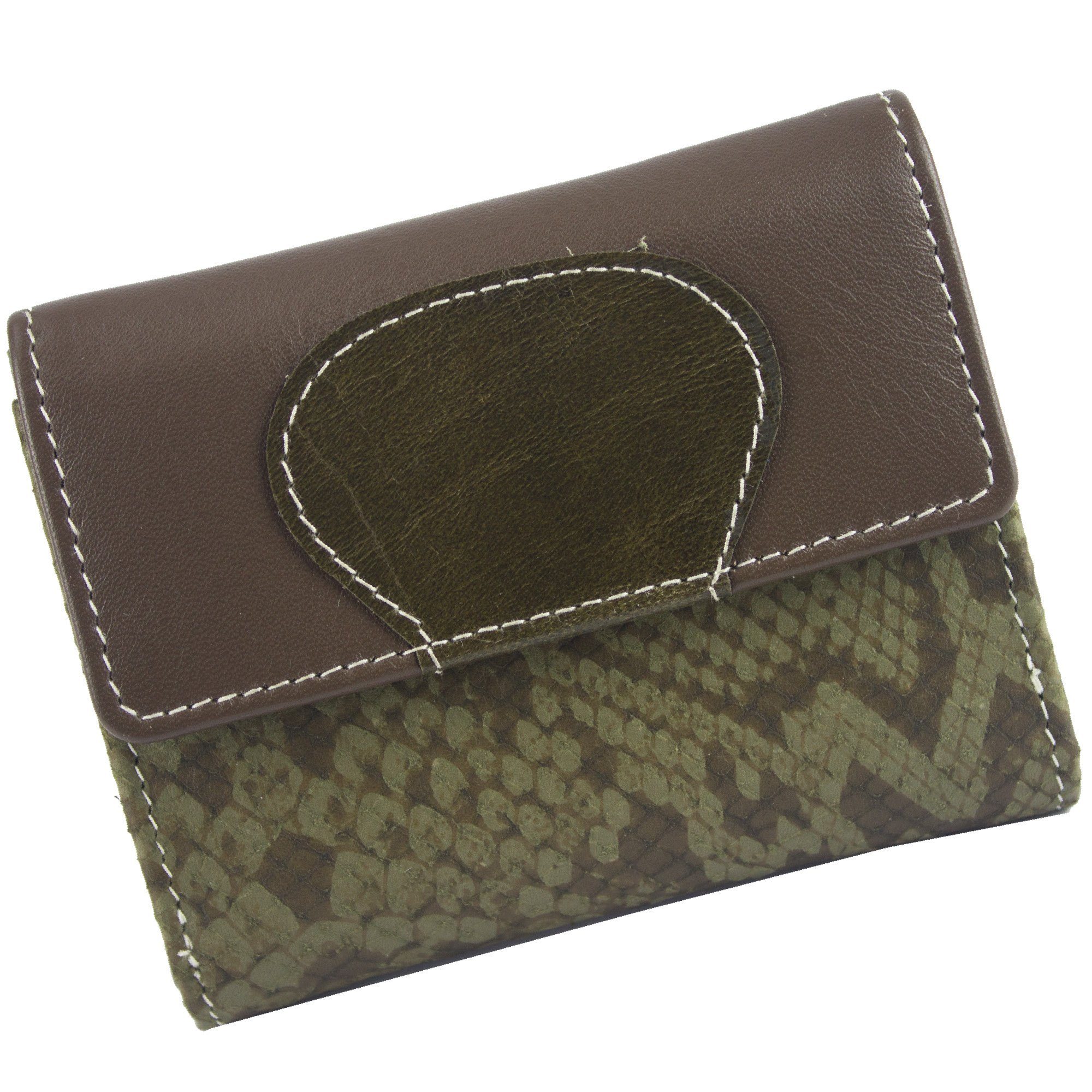 Mini Geldbörse echt Leder Geldbörse Damen Geldbeutel Portemonnaie kleine Brieftasche