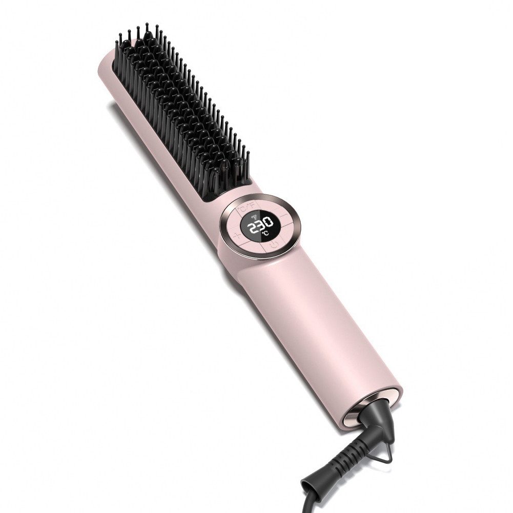 FANNOU Haarglättbürste Anti-Verbrühungs, 16 Temperaturen, 80-230℃, LCD-Display, Dual-Voltage, Glätteisen