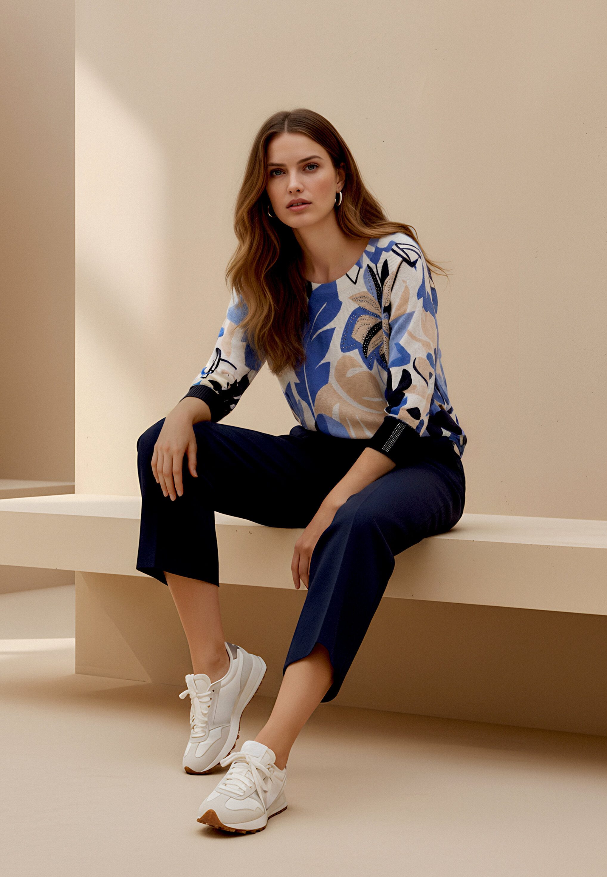 Betty Barclay Strickpullover Damen mit Print (1-tlg)