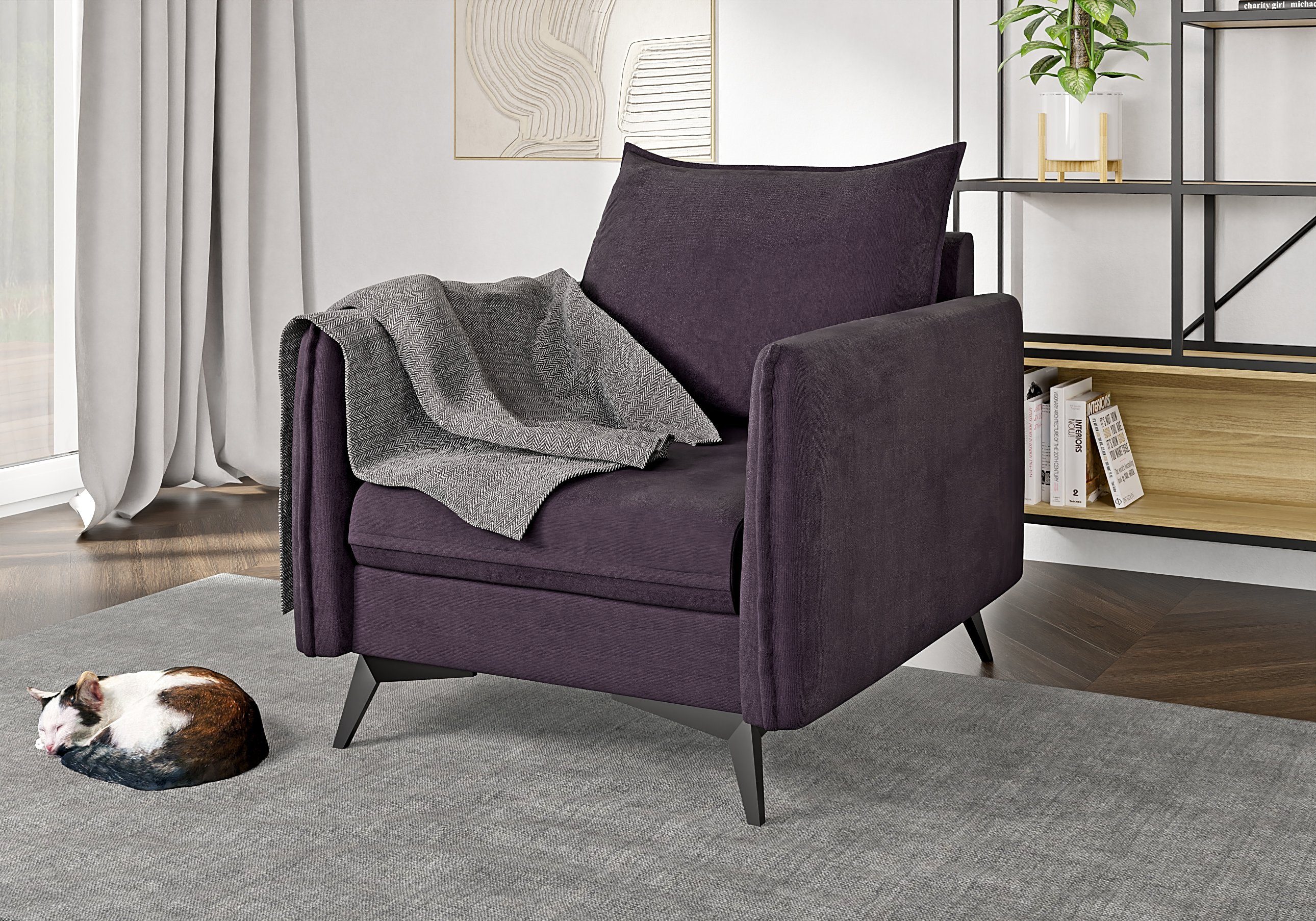 S-Style Möbel Sessel Azalea mit Schwarz günstig online kaufen