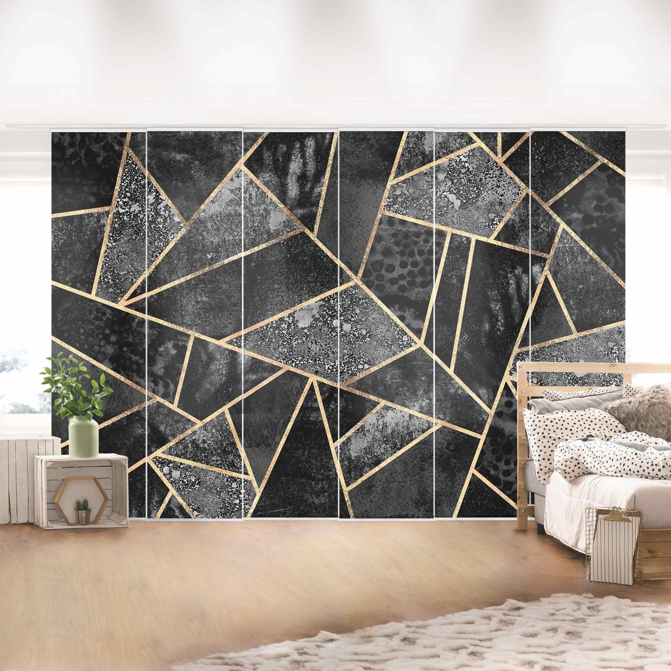 Bilderdepot24 Schiebegardine modern Flächenvorhang blickdicht Graue günstig online kaufen