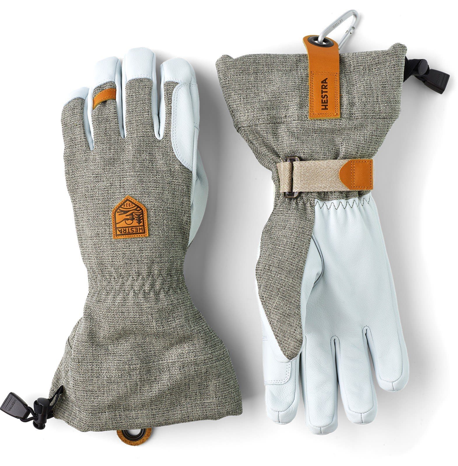 Hestra Fleecehandschuhe Hestra Army Leather Patrol Gauntlet Accessoires Light Grey
