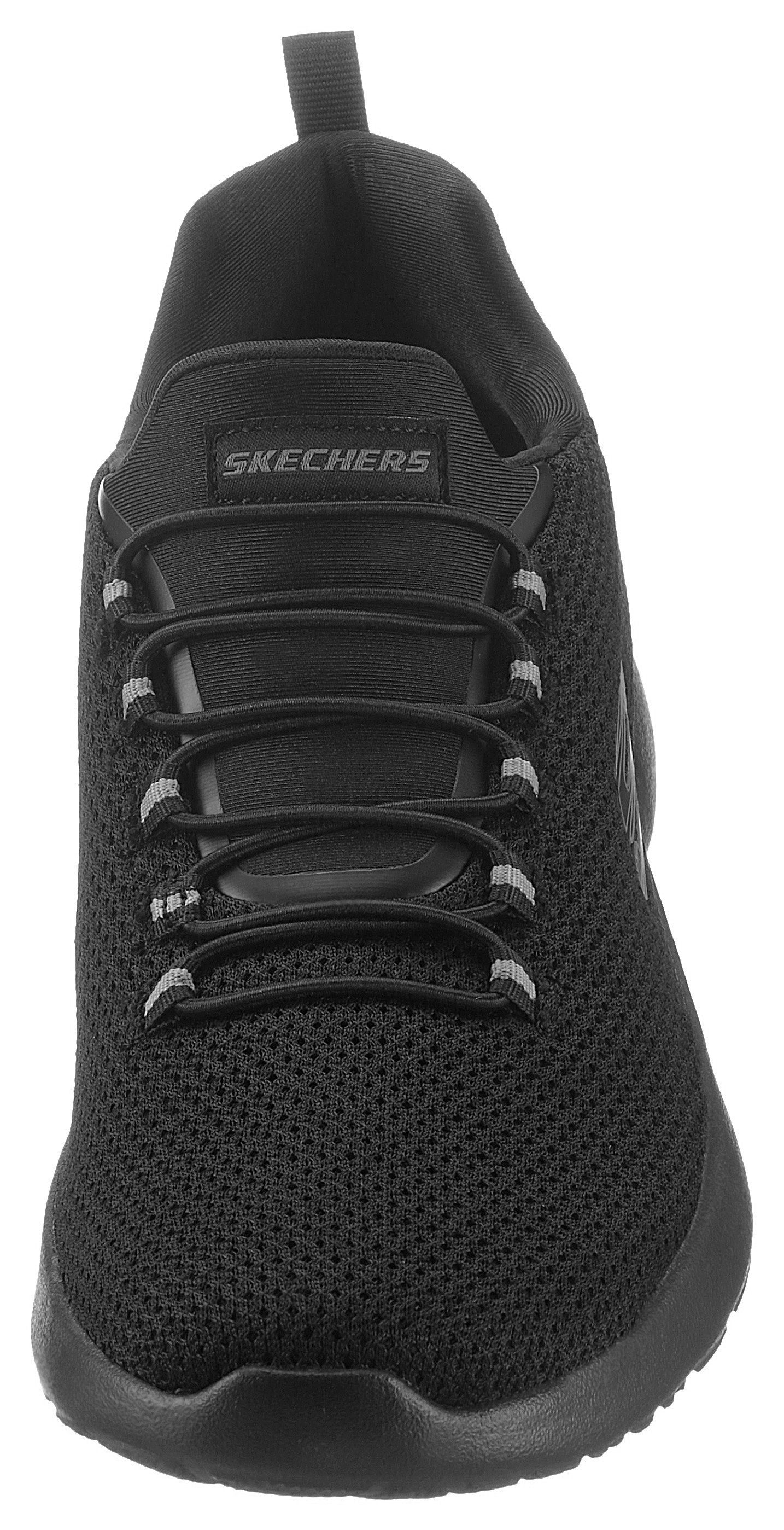 zum Schlupfen mit Skechers DYNAMIGHT Slip-On Gummizug black Sneaker