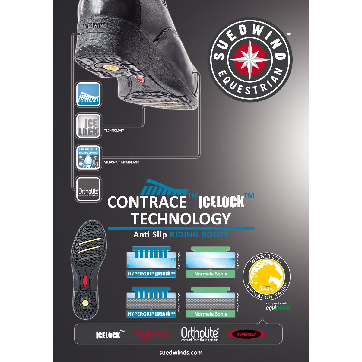 Suedwind Stiefel Oxford Winter CONTRACE, braun Reitstiefel