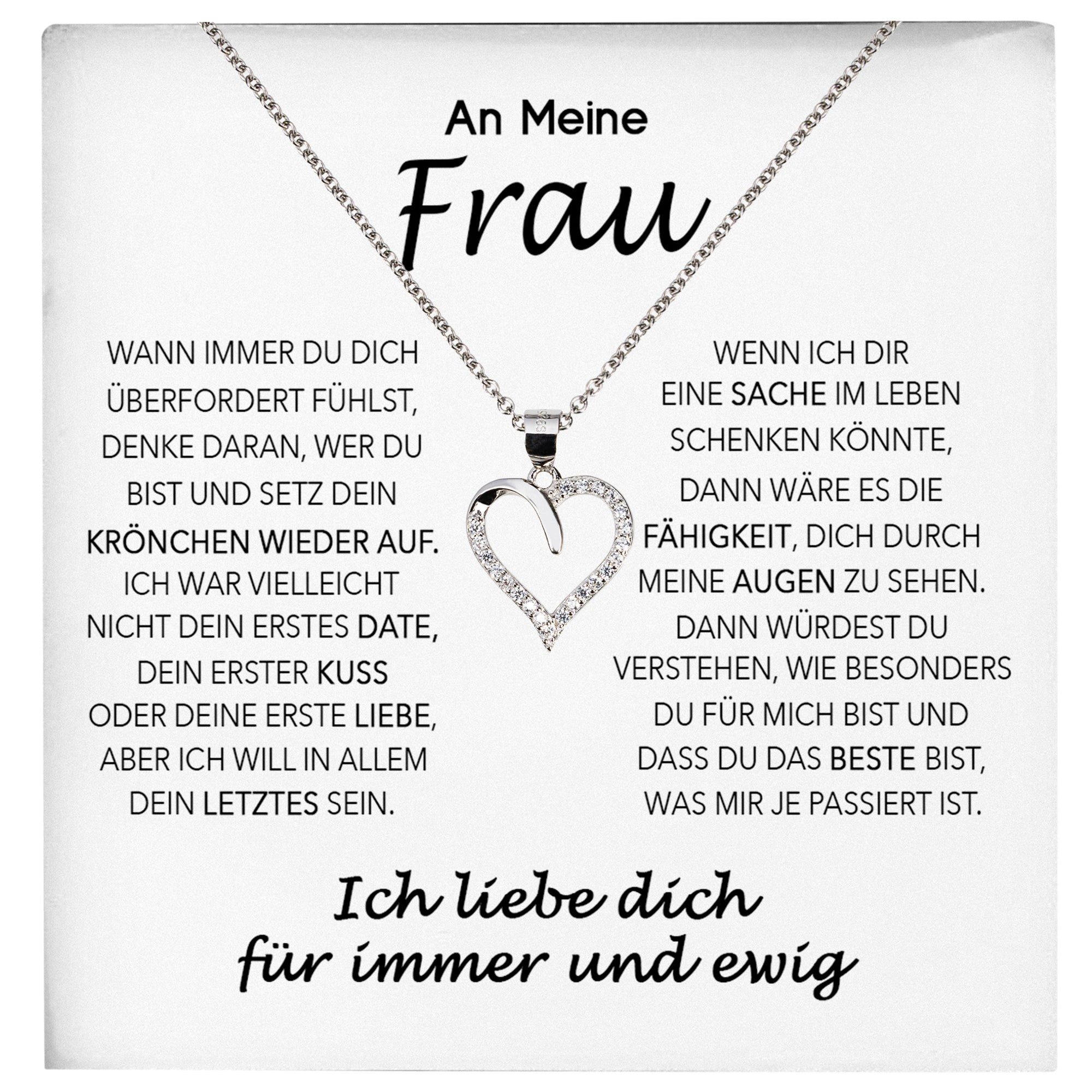 Schmuckset Ehefrau Hochzeitstag Valentinstag Ich Liebe Dich Geschenk Halskette