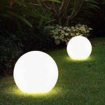 etc-shop LED Gartenleuchte, LED-Leuchtmittel fest verbaut, Solarleuchte Kugel Garten Kugelleuchte Solar LED Gartendeko
