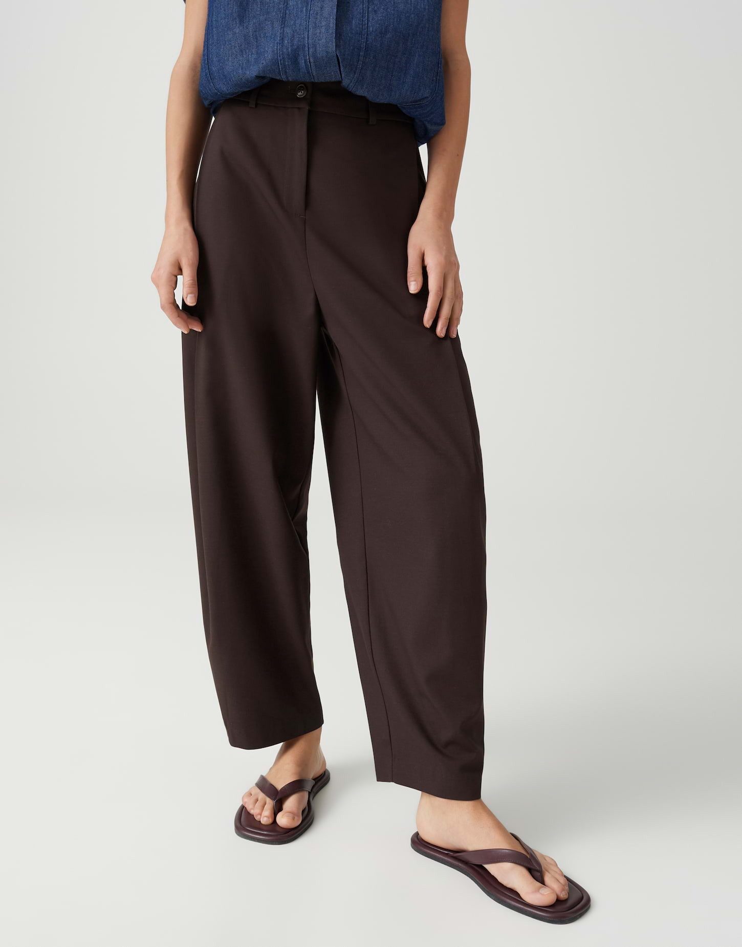 OPUS Bundfaltenhose aus Twill Soft fließender Look mit moderner Form