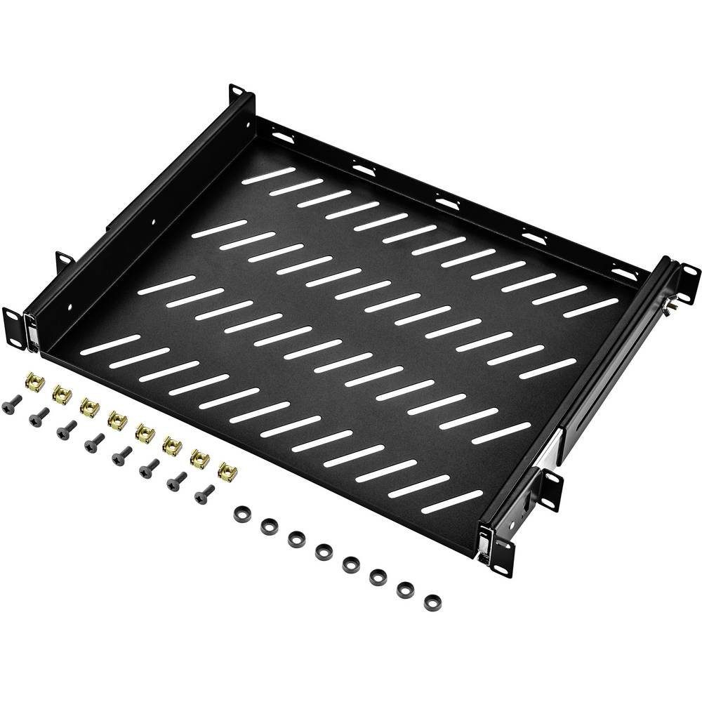 Renkforce Netzwerkschrank 48.3 cm (19) Geräteboden mit Lüftungsschlitzen, Ausziehbar RF-3432148, Ausziehbar