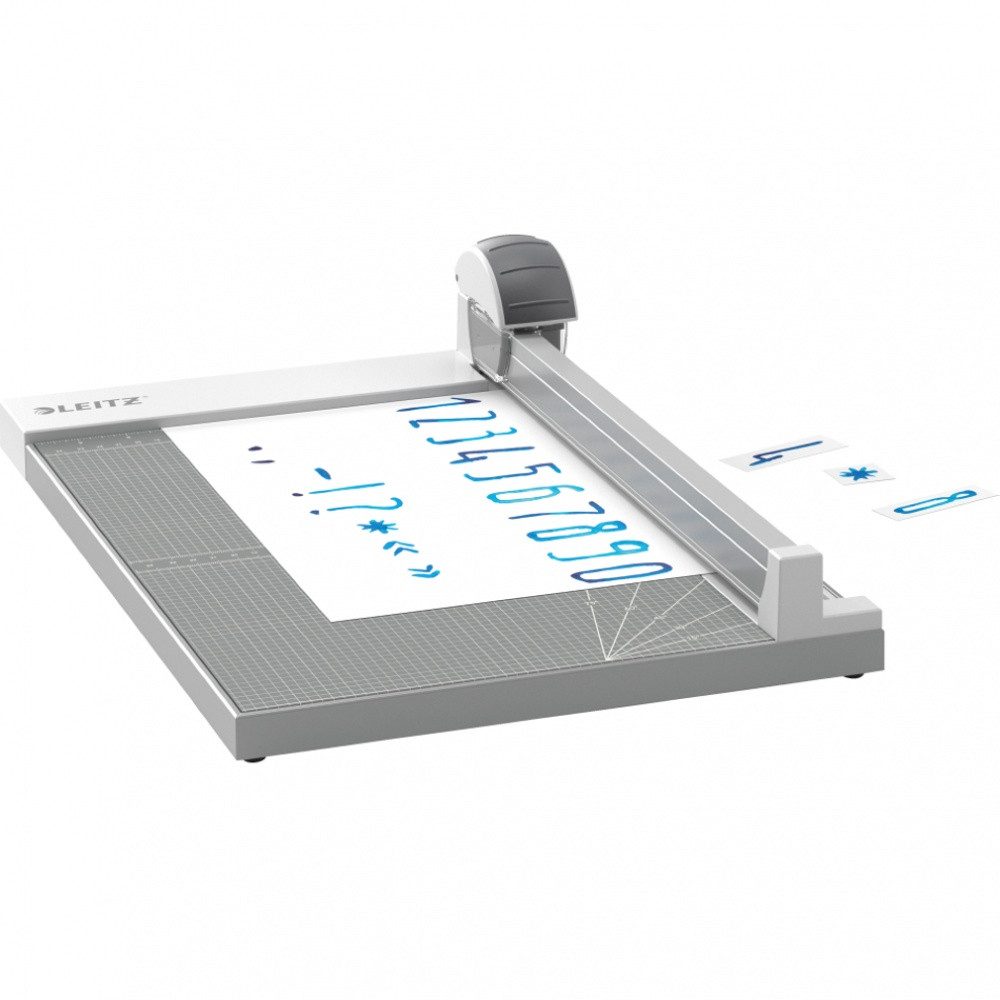 Thumbnail - König Werbeanlagen Hinweisschild LEITZ Rollenschneider Precision Office A4+, anthrazit, 308x501x105mm