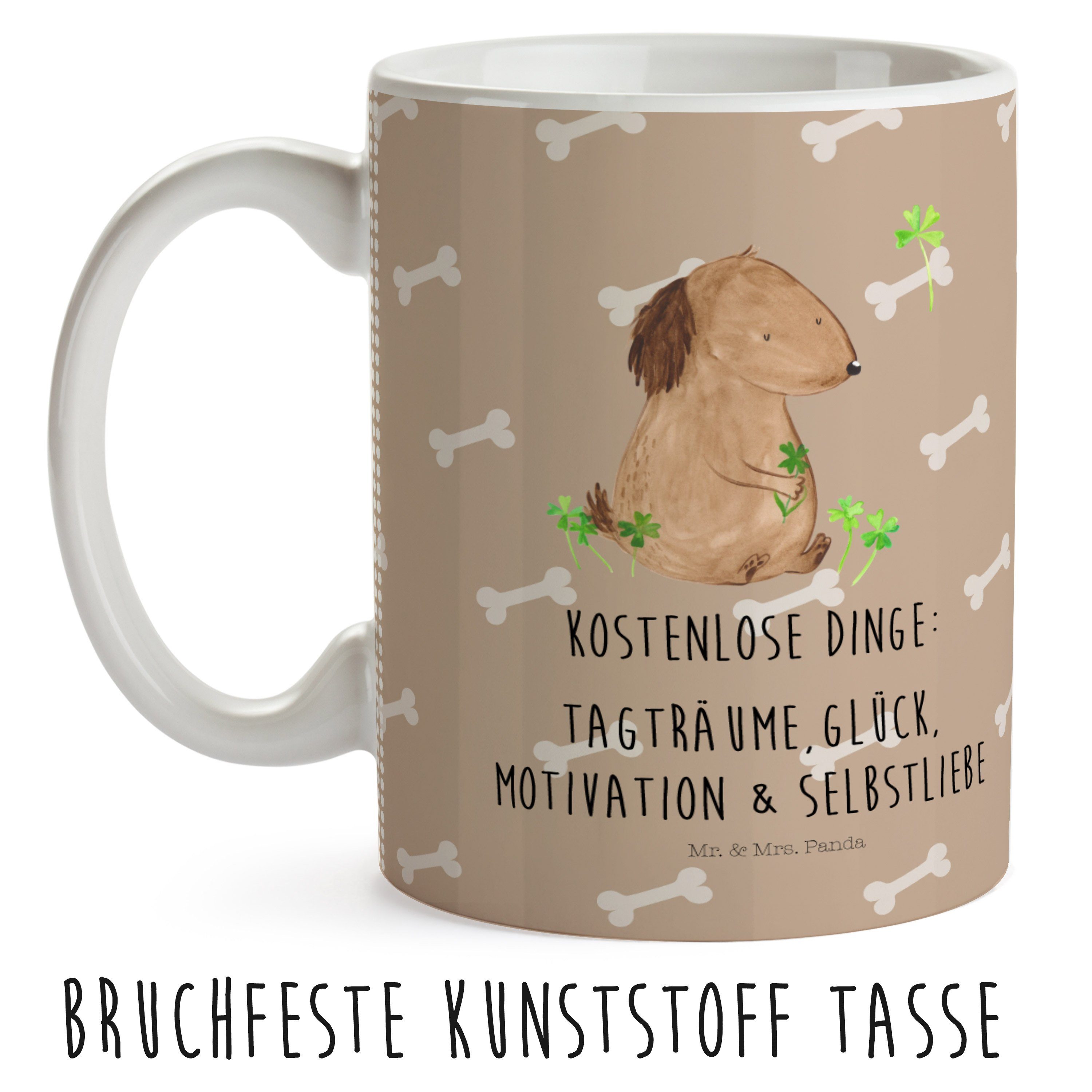 Mr. & Mrs. Panda - Kleeblatt Kinderbecher Sprüche, Hund Tasse, Outdoorgeschi, Geschenk, - Hundeglück Kunststoff