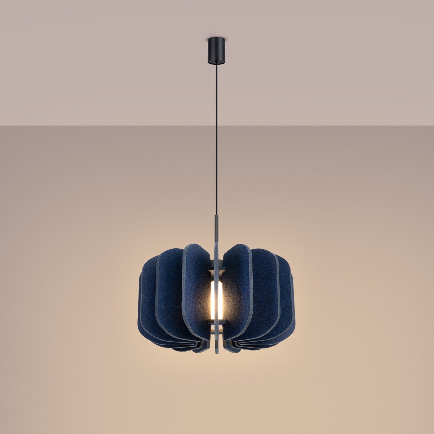 SOLLUX lighting Hängeleuchte Pendelleuchte Mula 45 Marineblau, Nicht enthalten