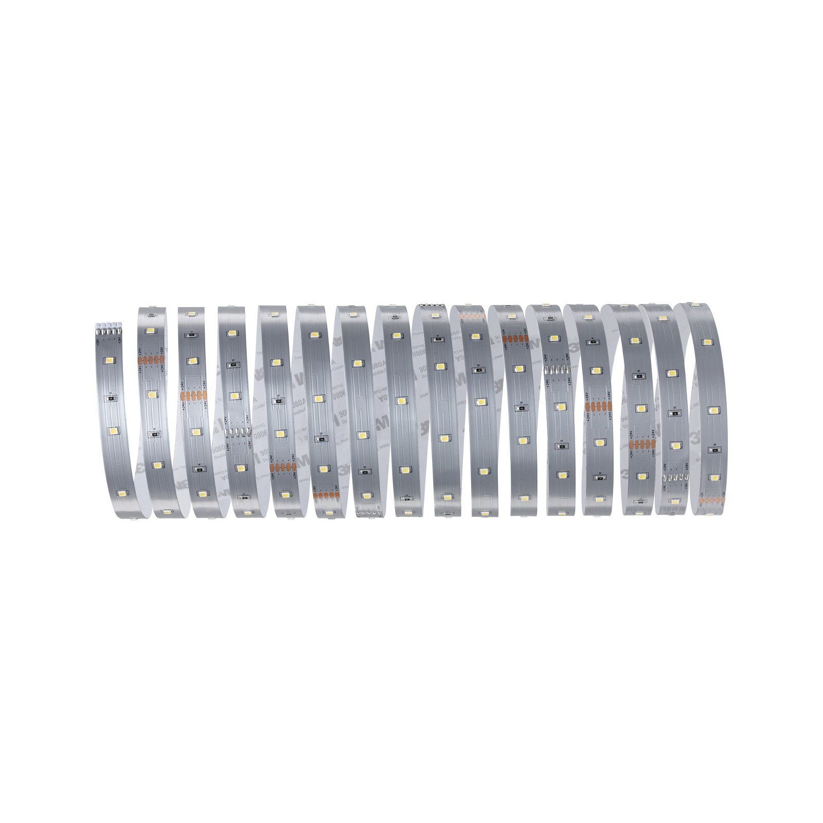 LED-Streifen MaxLED 250 Stripe 5m Daylight IP20 6500K 19W 230/24V Silber