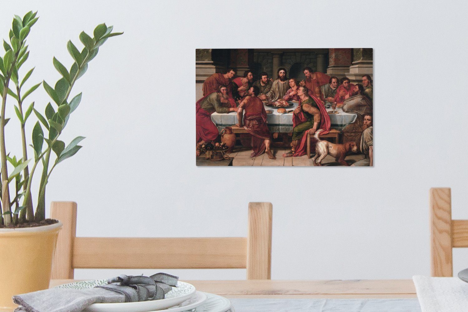 OneMillionCanvasses® Leinwandbild Das letzte Abendmahl St), Willem Wandbild Leinwandbilder, (1 - von Gemälde Aufhängefertig, cm Wanddeko, Key, 30x20