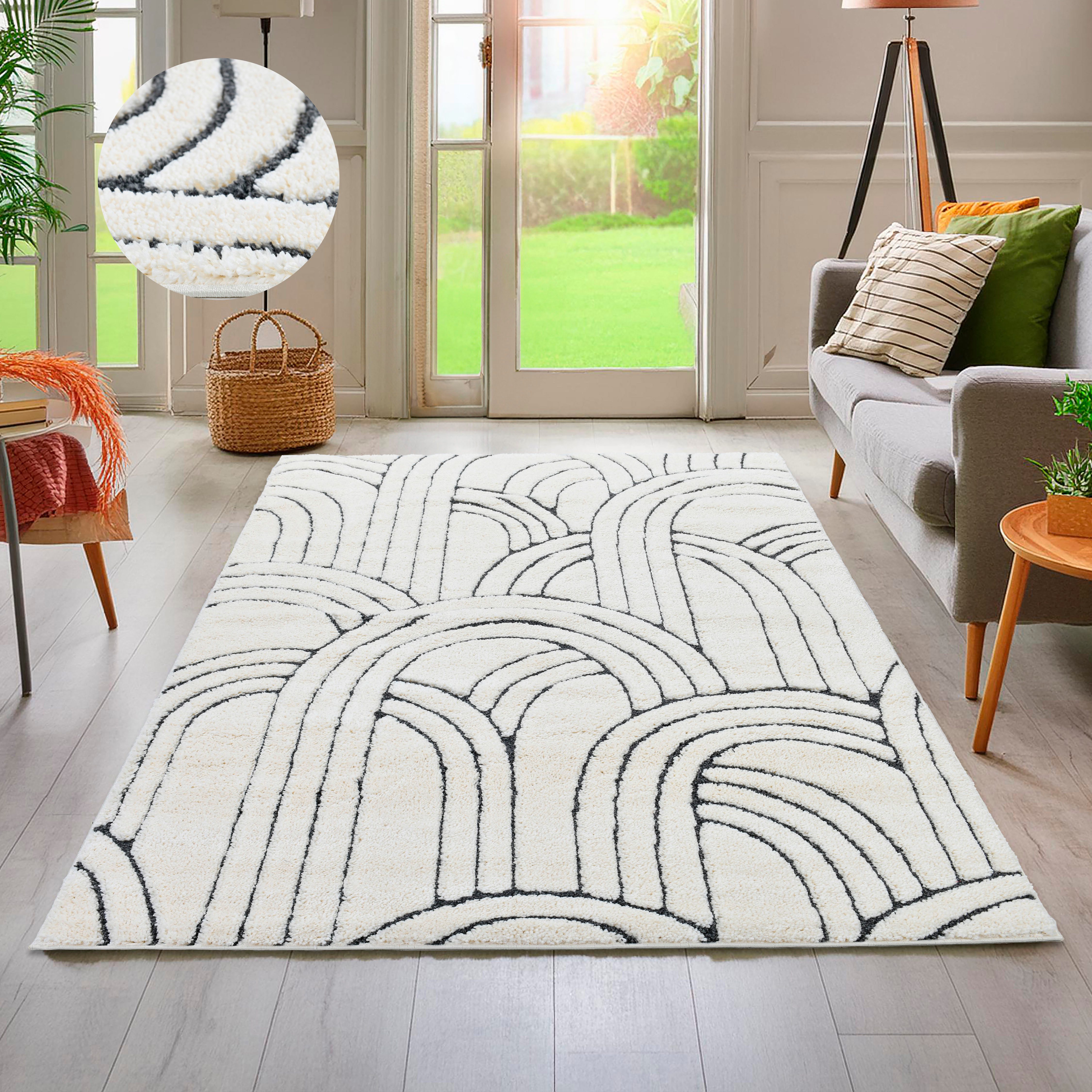 my home Teppich Cadie, rechteckig, Höhe: günstig online kaufen