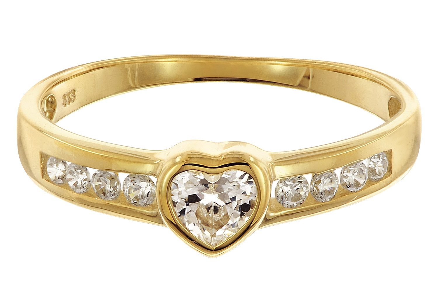 trendor Goldring DamenZirkonias Gold 333/8K günstig online kaufen