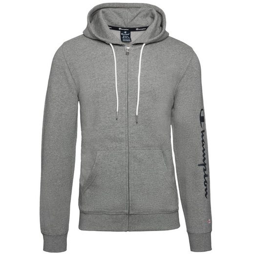 Champion Sweatjacke »Hooded Full Zip«, Auffällige Logo-Applikationen am