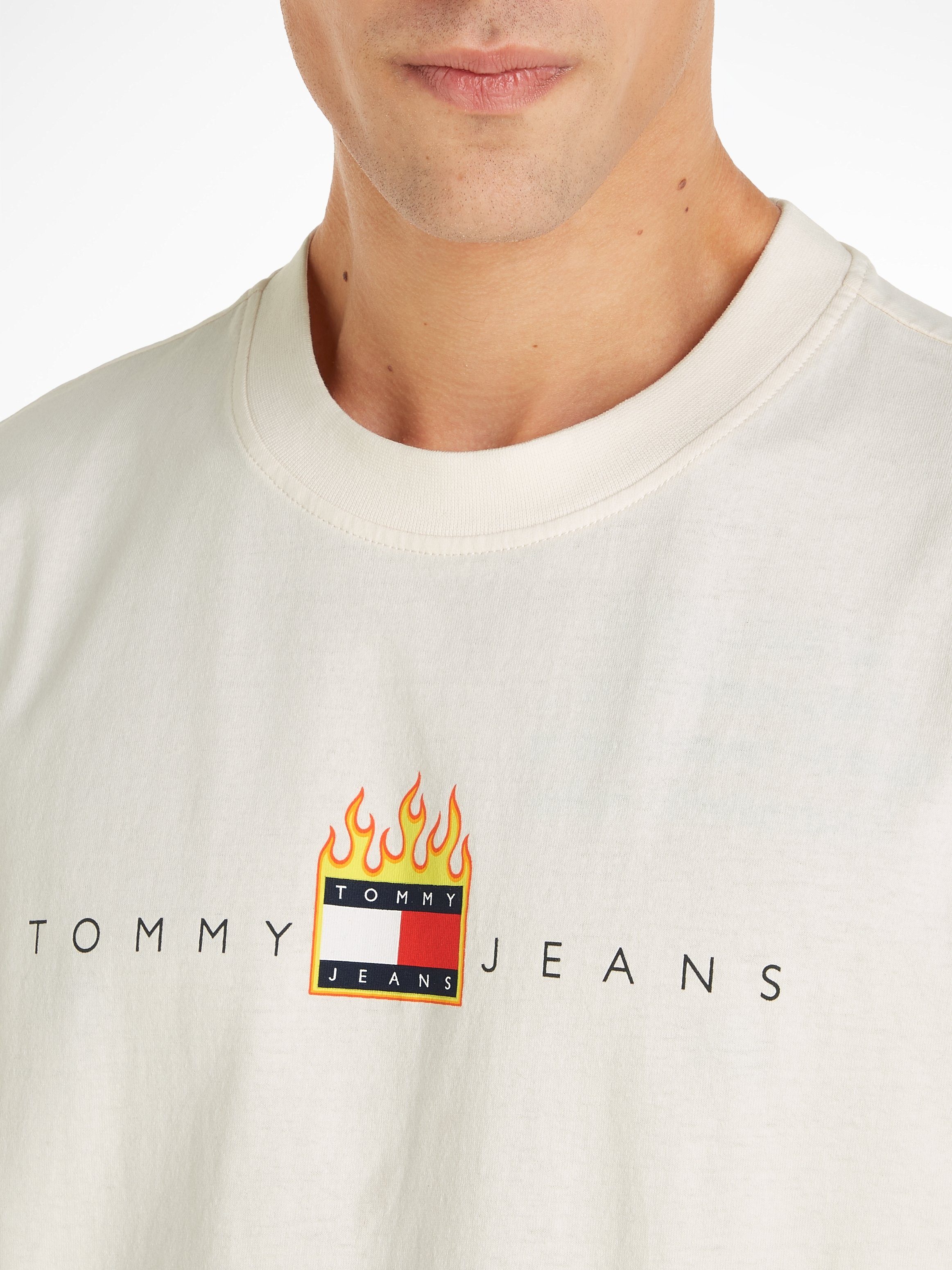 Tommy Jeans FIRE Ancient White RLX TEE T-Shirt FLAG TJM LINEAR