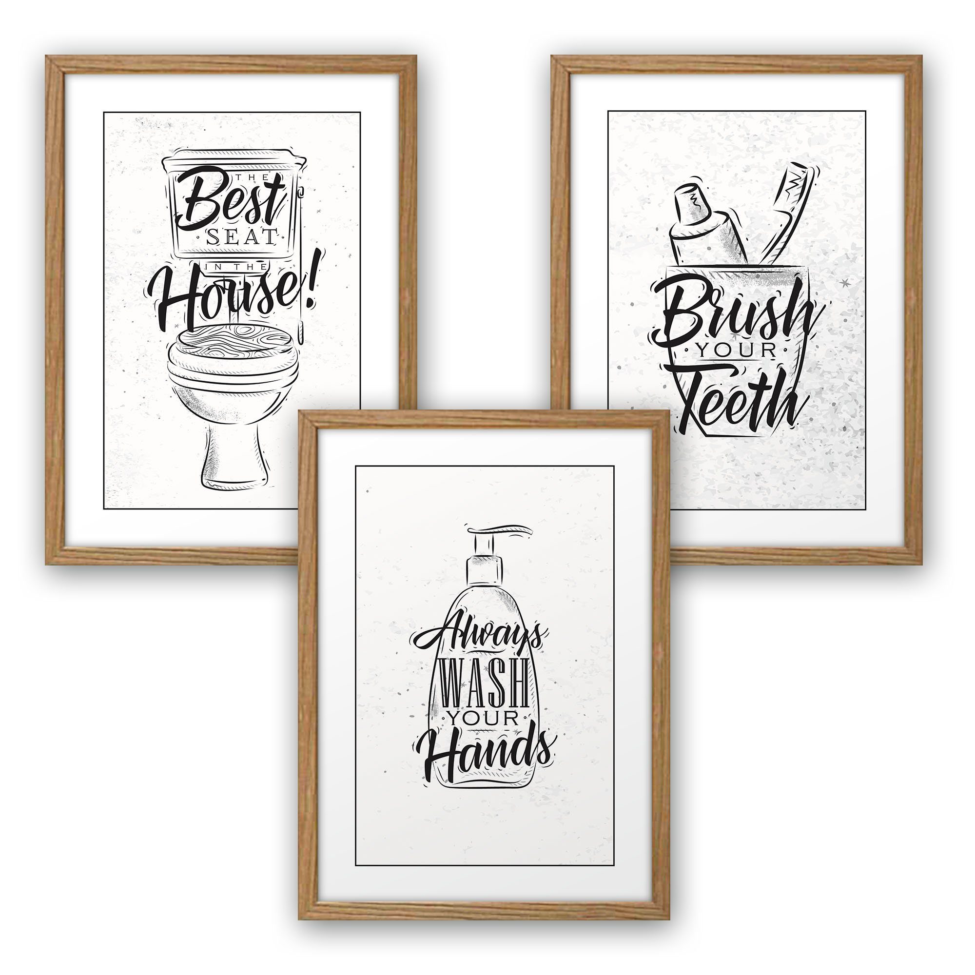 Kreative Feder Poster, WC, Bad, Badezimmer, Toilette, Waschbecken, Seife, Z günstig online kaufen