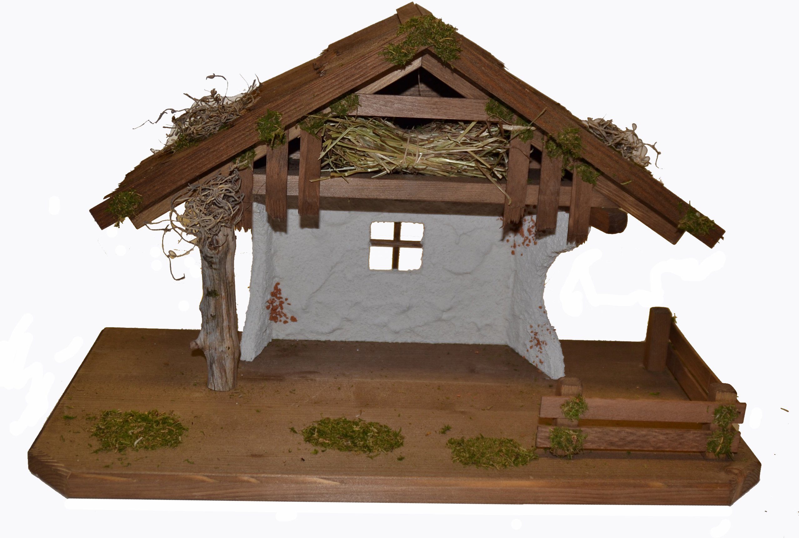 Alfred Kolbe Krippe Weihnachtsdeko (1-tlg), aus Holz, 50x25x32 cm, für Figuren bis 11 cm Höhe