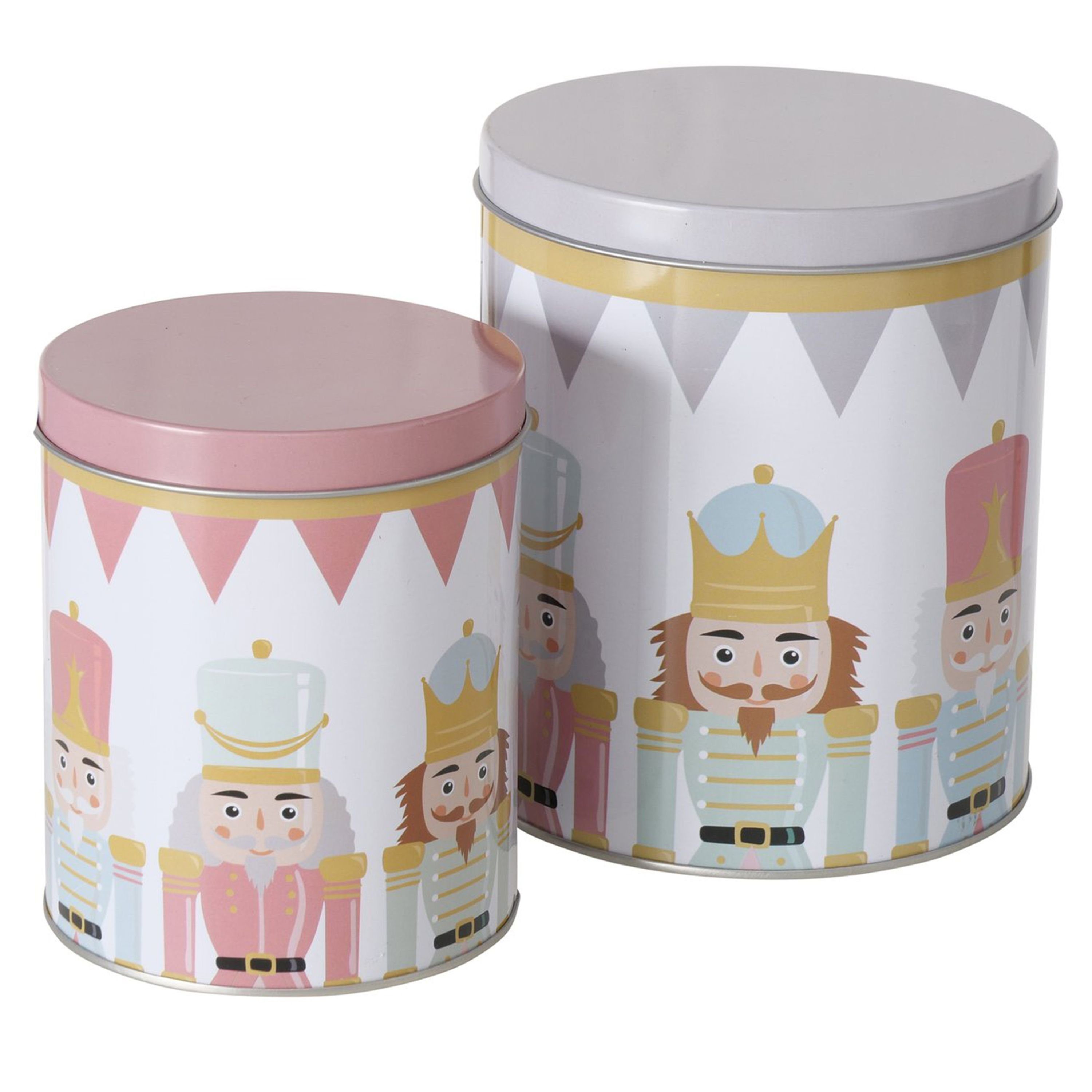 MamboCat Vorratsglas 2tlg Set Keksdosen Archie rund 11&13,5cm Metall Plätzchenbox, Metall. € 18,99