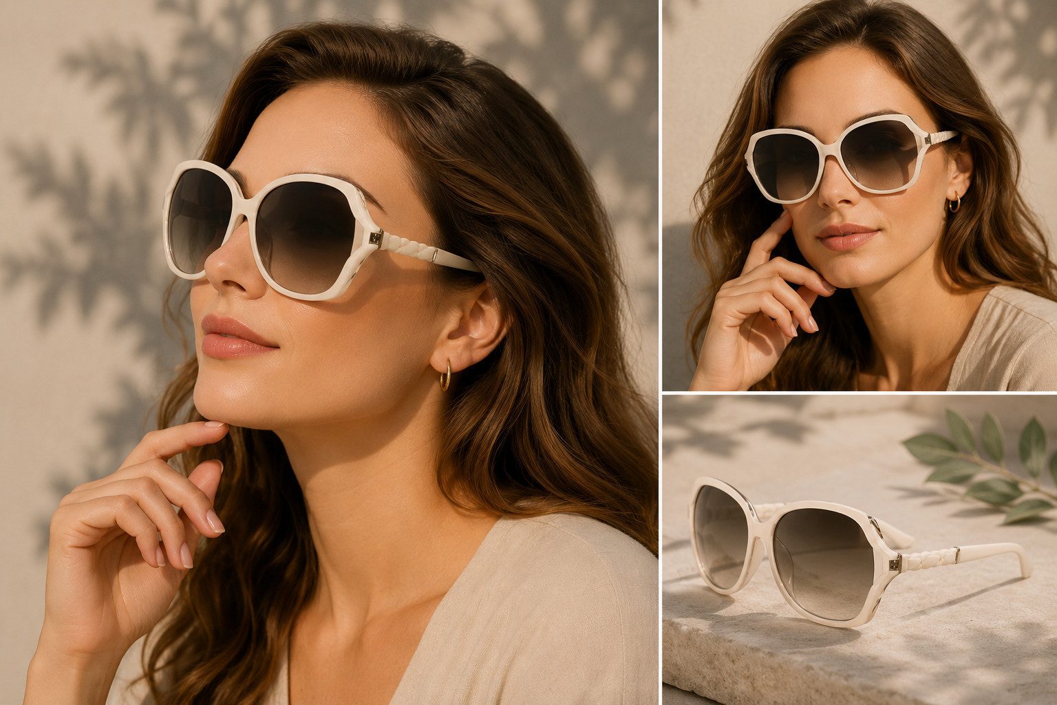 Antonio Sonnenbrille Antonio Polarisiert Sonnenbrille Damen UV400 Schutz Lady 26 weiß