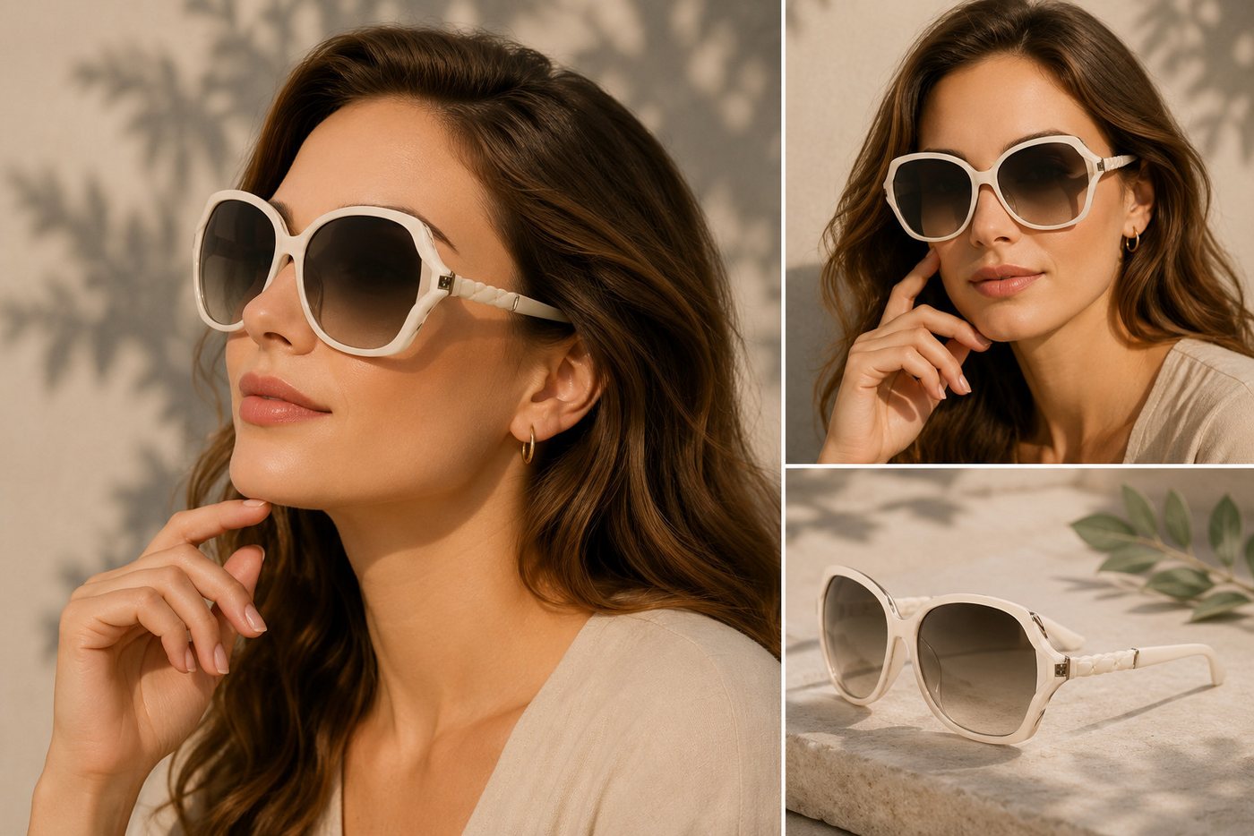 Antonio Sonnenbrille Antonio Polarisiert Sonnenbrille Damen UV400 Schutz Lady 26 weiß
