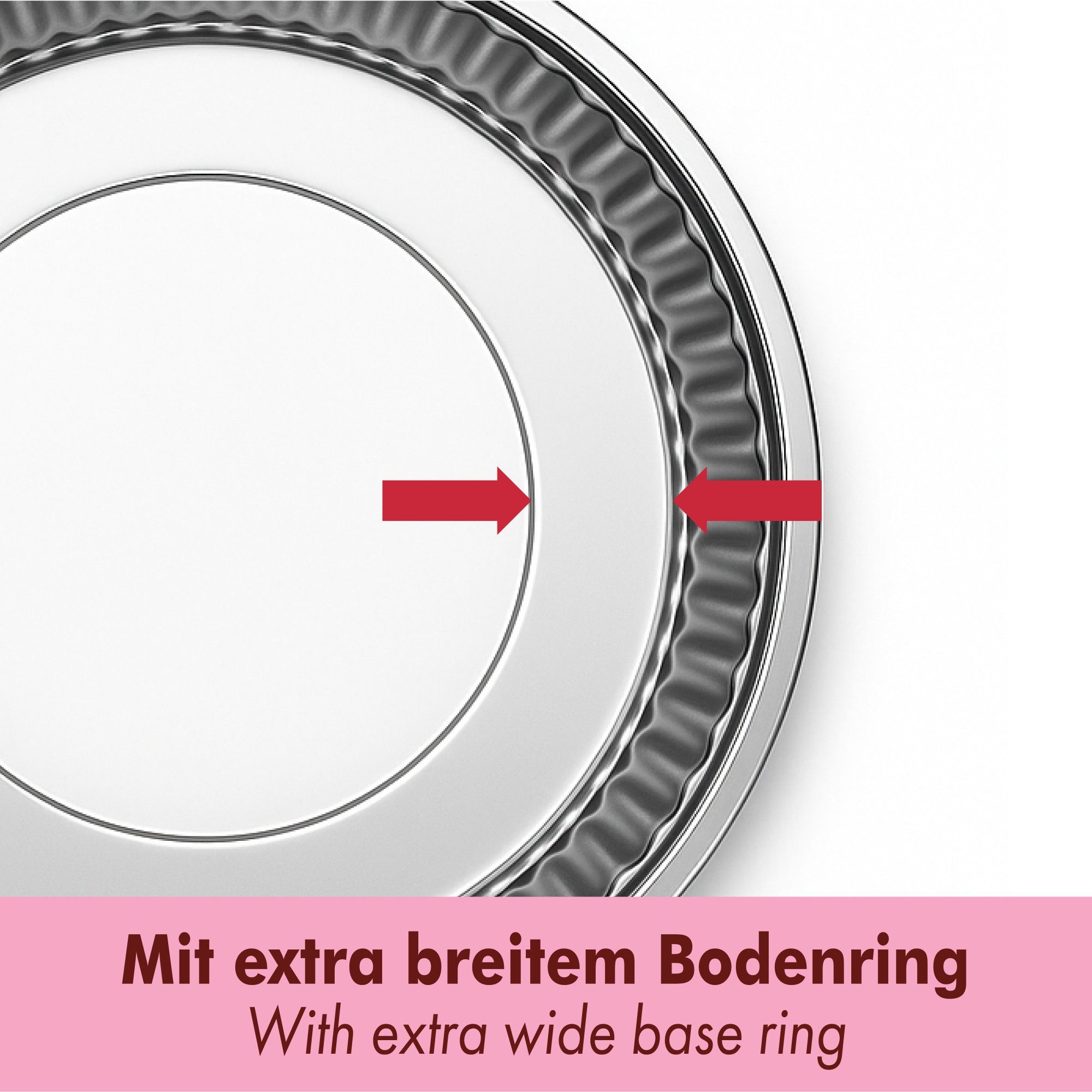 immer Quicheform Edelstahl Backform für Quiche,Tarte & Tortenböden, mit Hebeboden, (2-tlg)