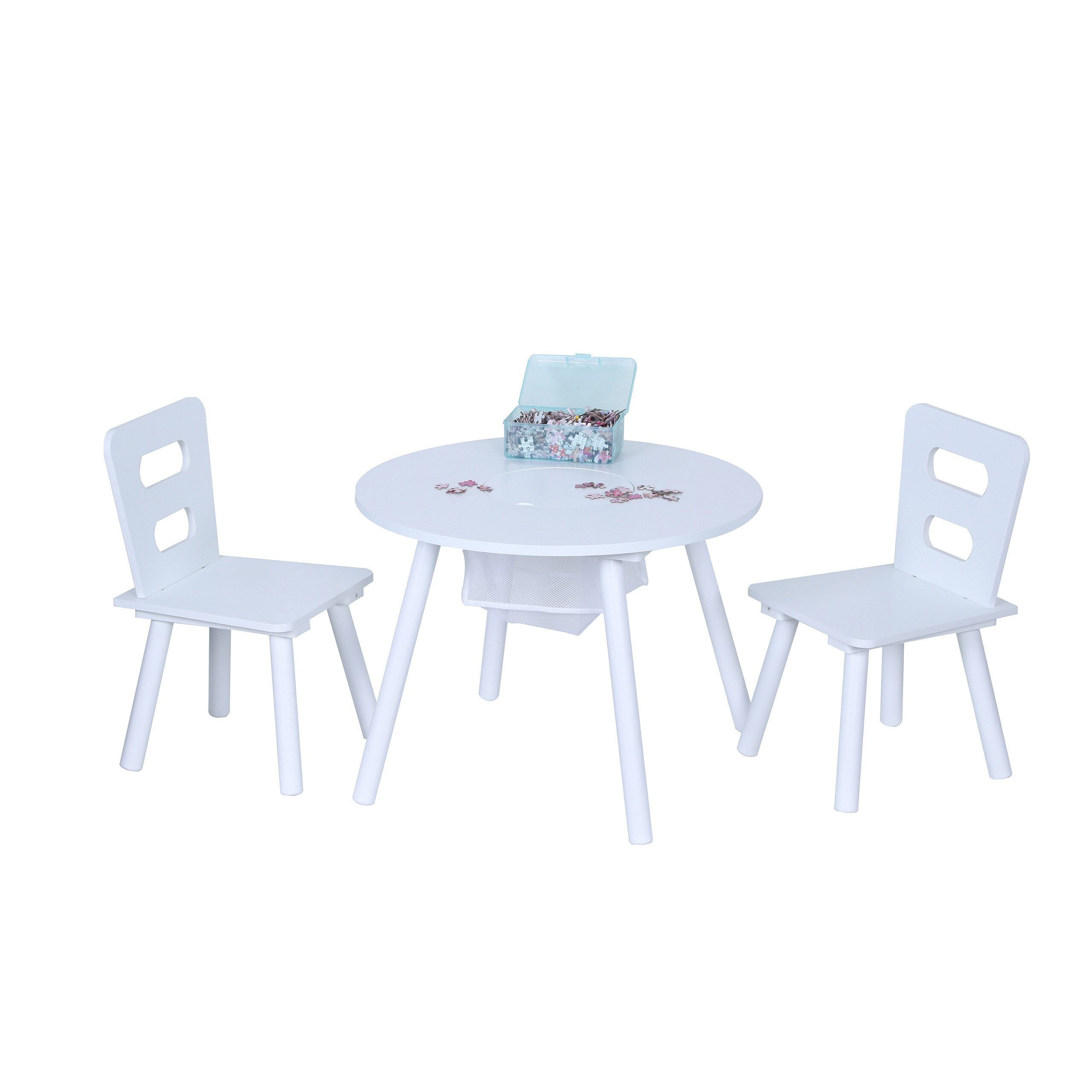 relaxdays Kindersitzgruppe 3-teilige Kindersitzgruppe mit Stauraum, (3-tlg)