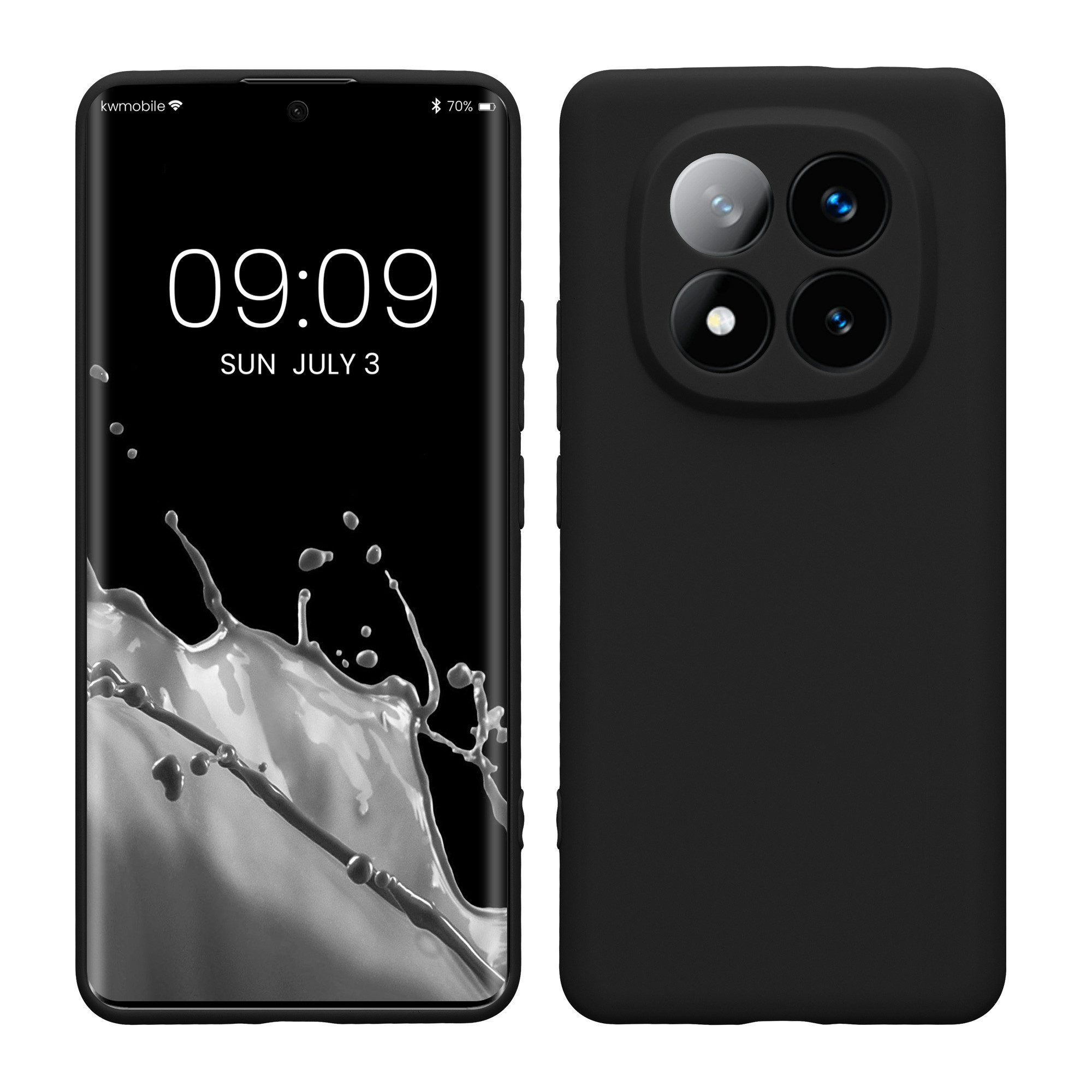 kwmobile Handyhülle Hülle für Xiaomi Redmi Note 14 Pro+ 5G / Redmi Note 14 Pro Plus 5G, Backcover Silikon - Soft Handyhülle - Handy Case in Schwarz matt