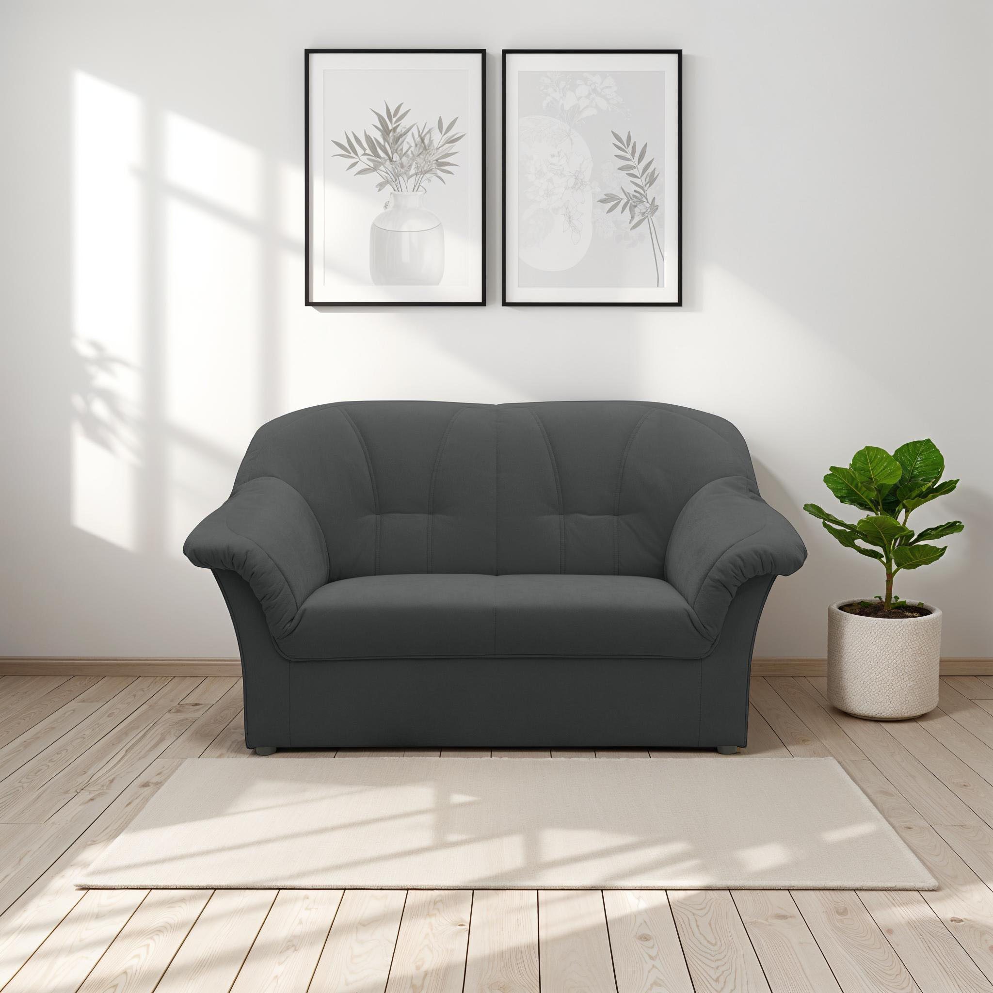 DOMO collection 2-Sitzer Pegnitz, zeitlos, elegante Armlehnen, komfortabel, Breite 155cm