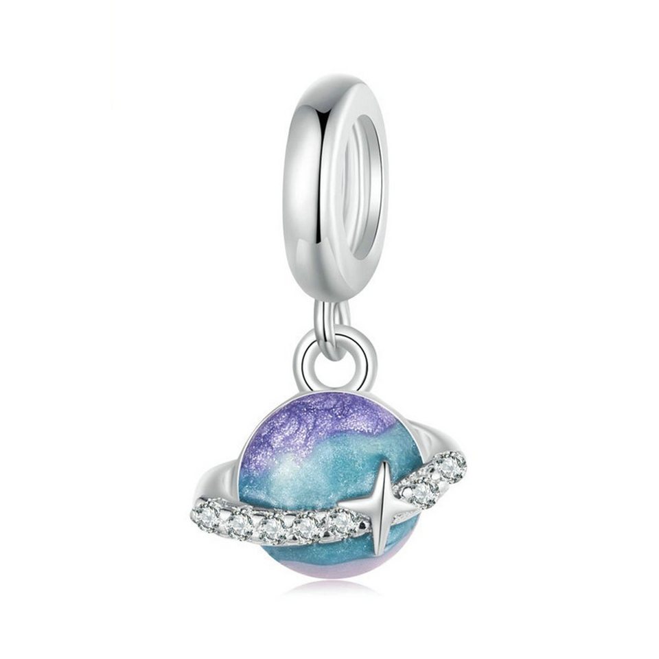 POCHUMIDUU Bead 925 Sterling Silber Mini Planet diy Anhänger Zubehör  (1-tlg., Perlen für Armbänder und Halsketten), Geschenke für liebe Menschen