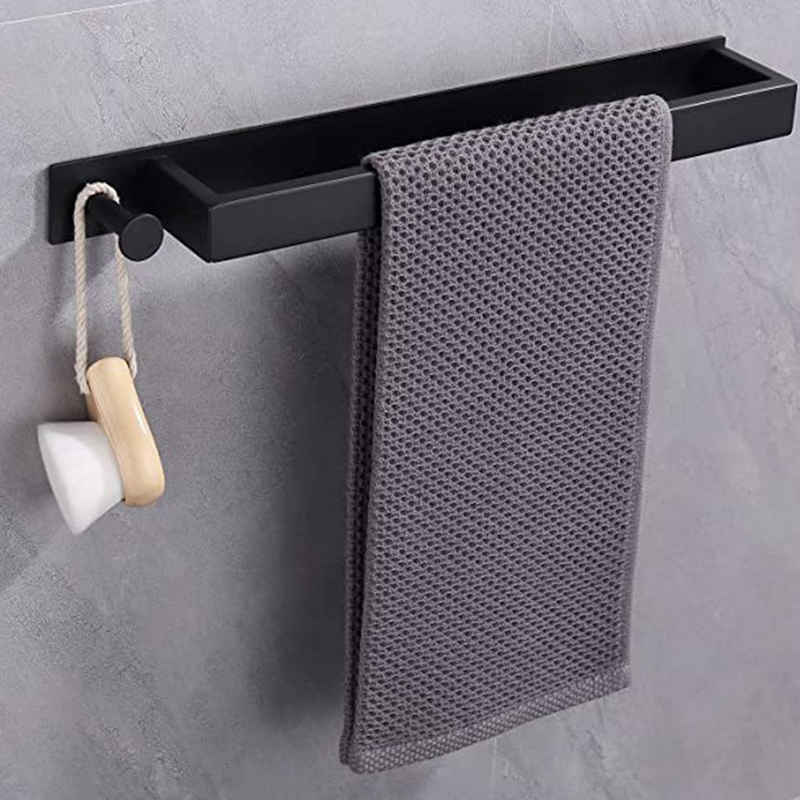 HYTIREBY Handtuchhalter Handtuchhalter, Badezimmer Handtuchhalter mit einer Stange, Handtuchhalter Selbstklebend Ohne Bohren 40CM