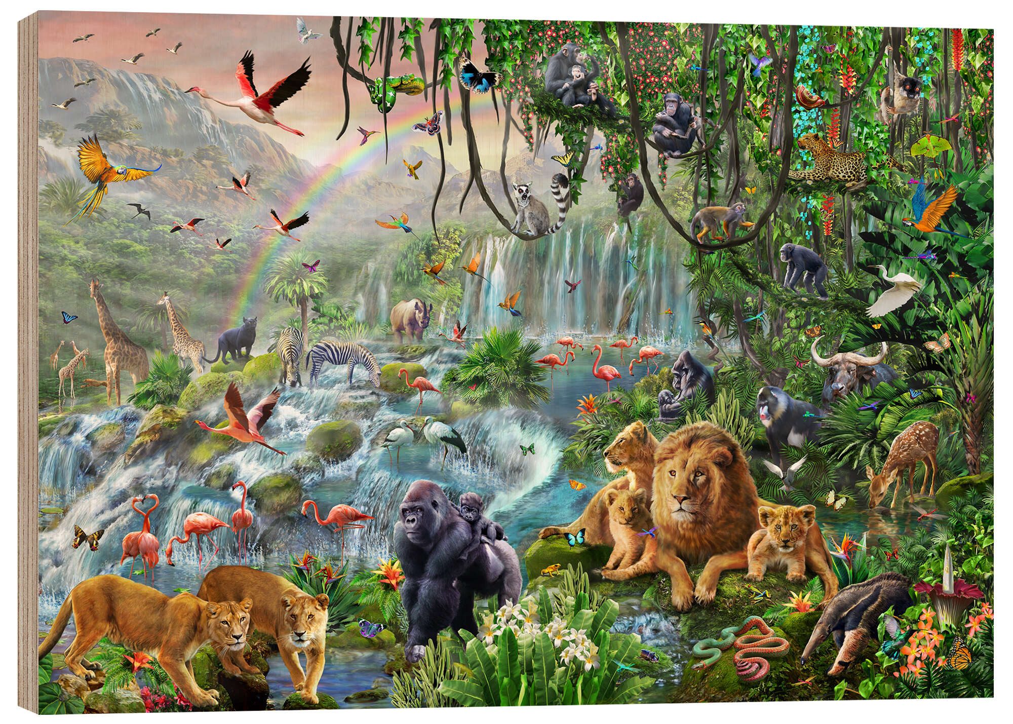 Posterlounge Wandbild Wasserfall im Dschungel, Adrian Chesterman, erhältlich als Poster, Leinwandbild, Wandsticker oder Acrylglasbild