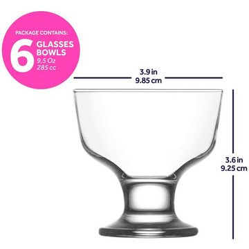 LAV Gläser-Set Destina, Glas, 3 Stück Eisbecher 285ml